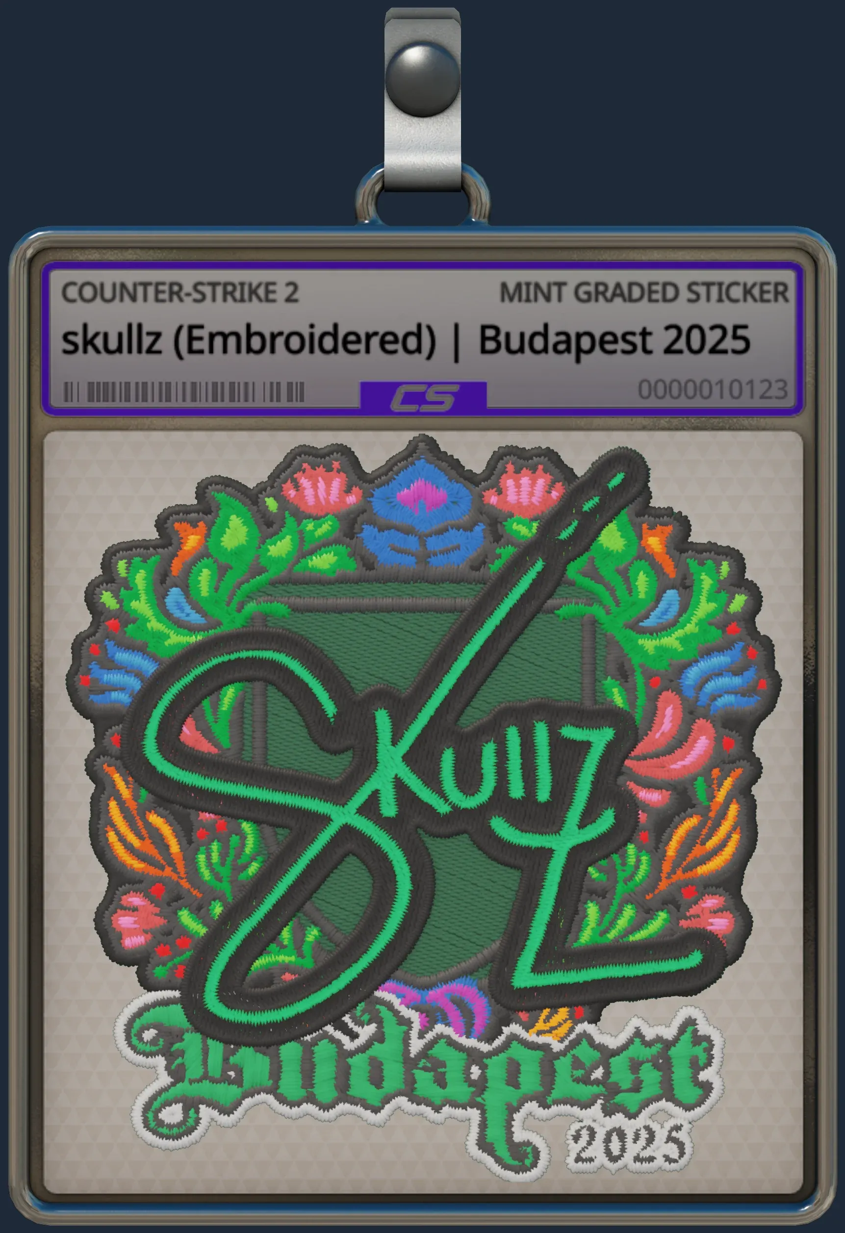 Sticker | skullz (Embroidered) | Budapest 2025