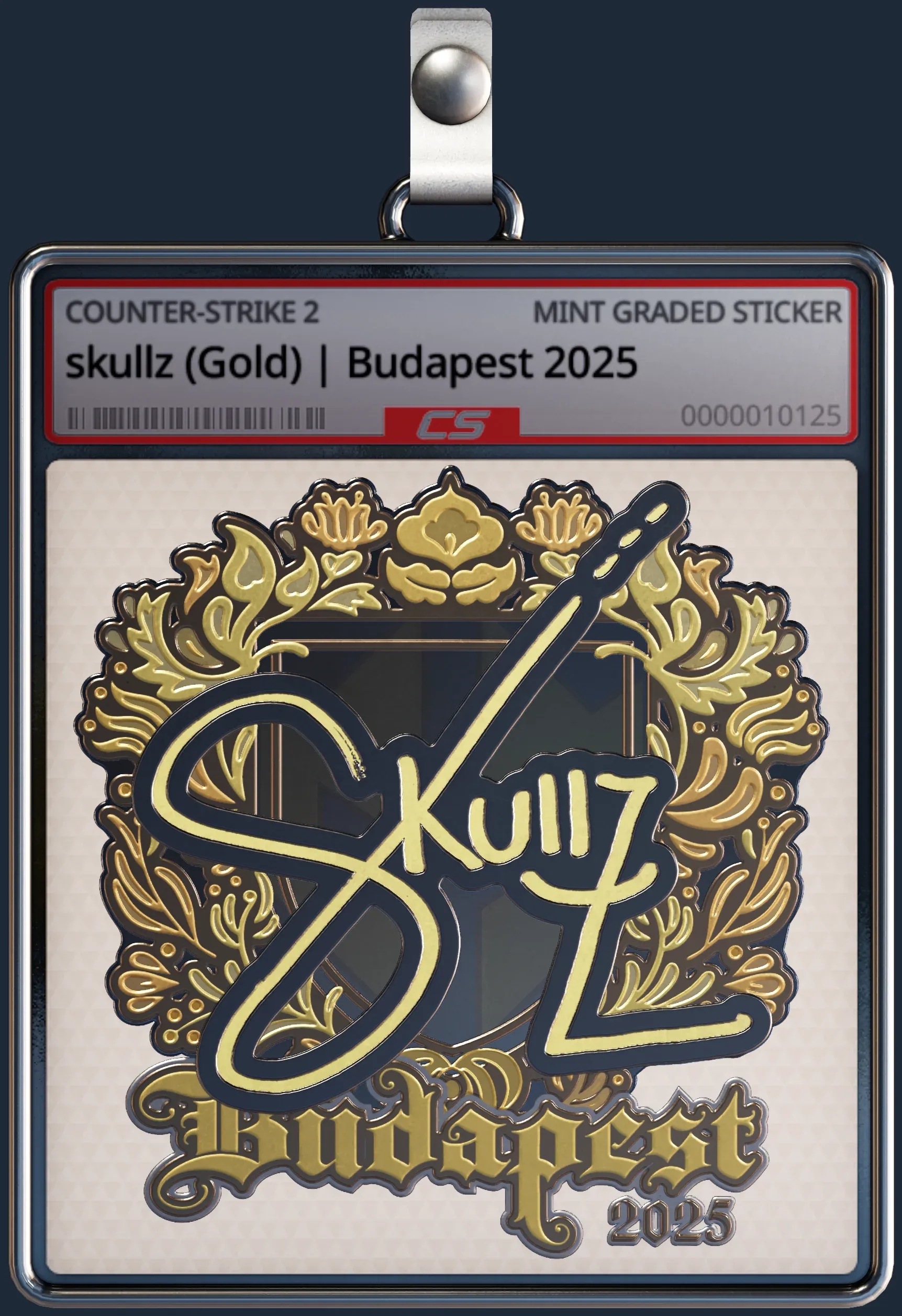 Sticker | skullz (Gold) | Budapest 2025