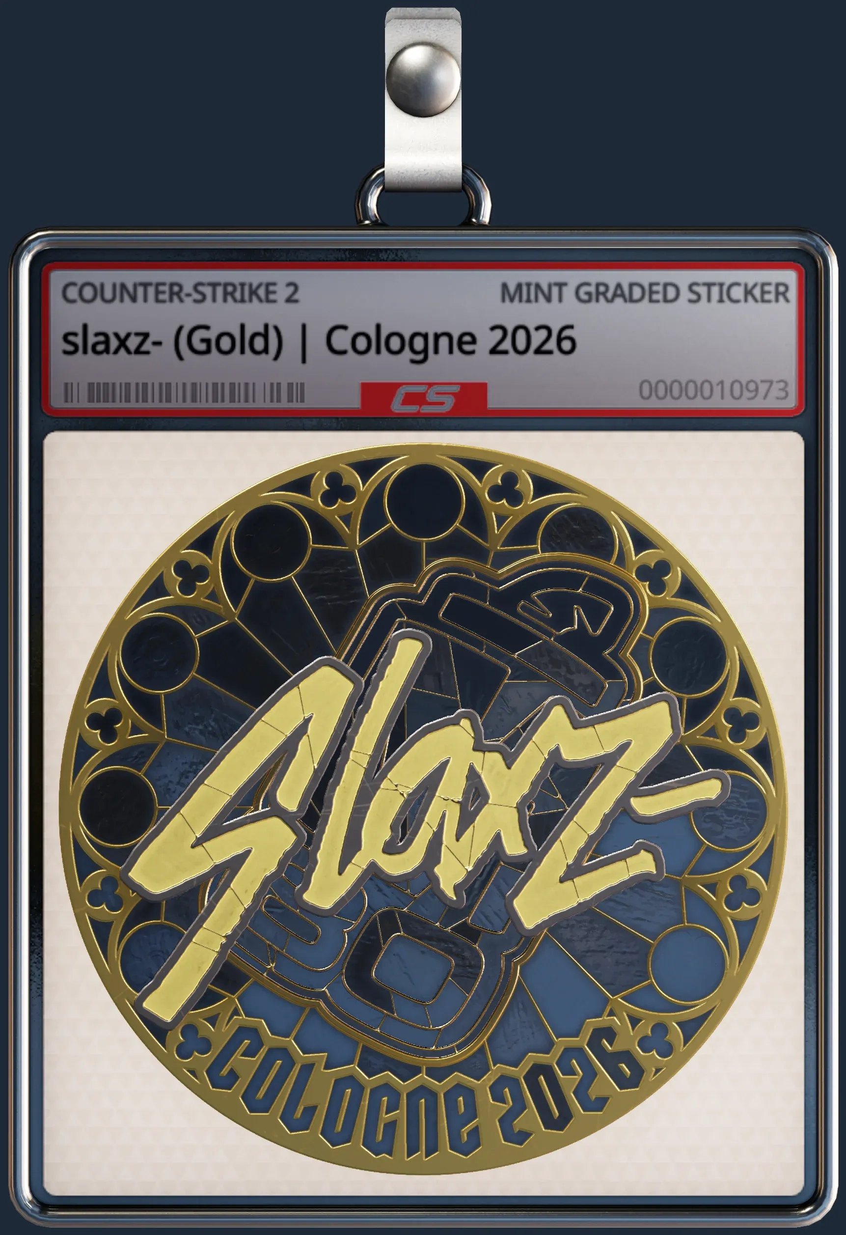 Sticker | slaxz- (Gold) | Cologne 2026