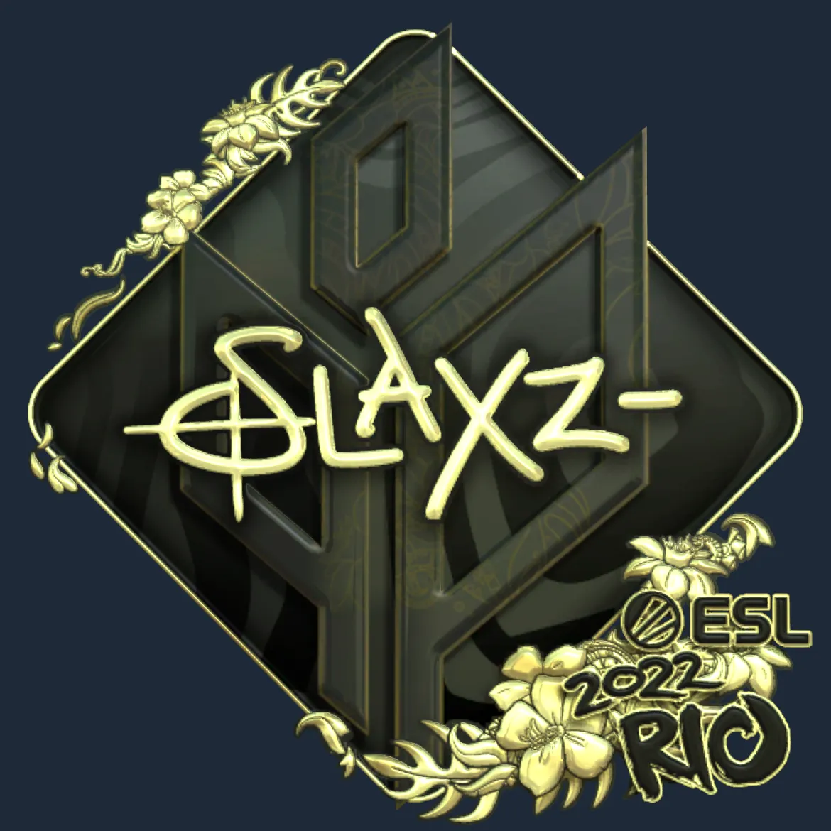 Sticker | slaxz- (Gold) | Rio 2022