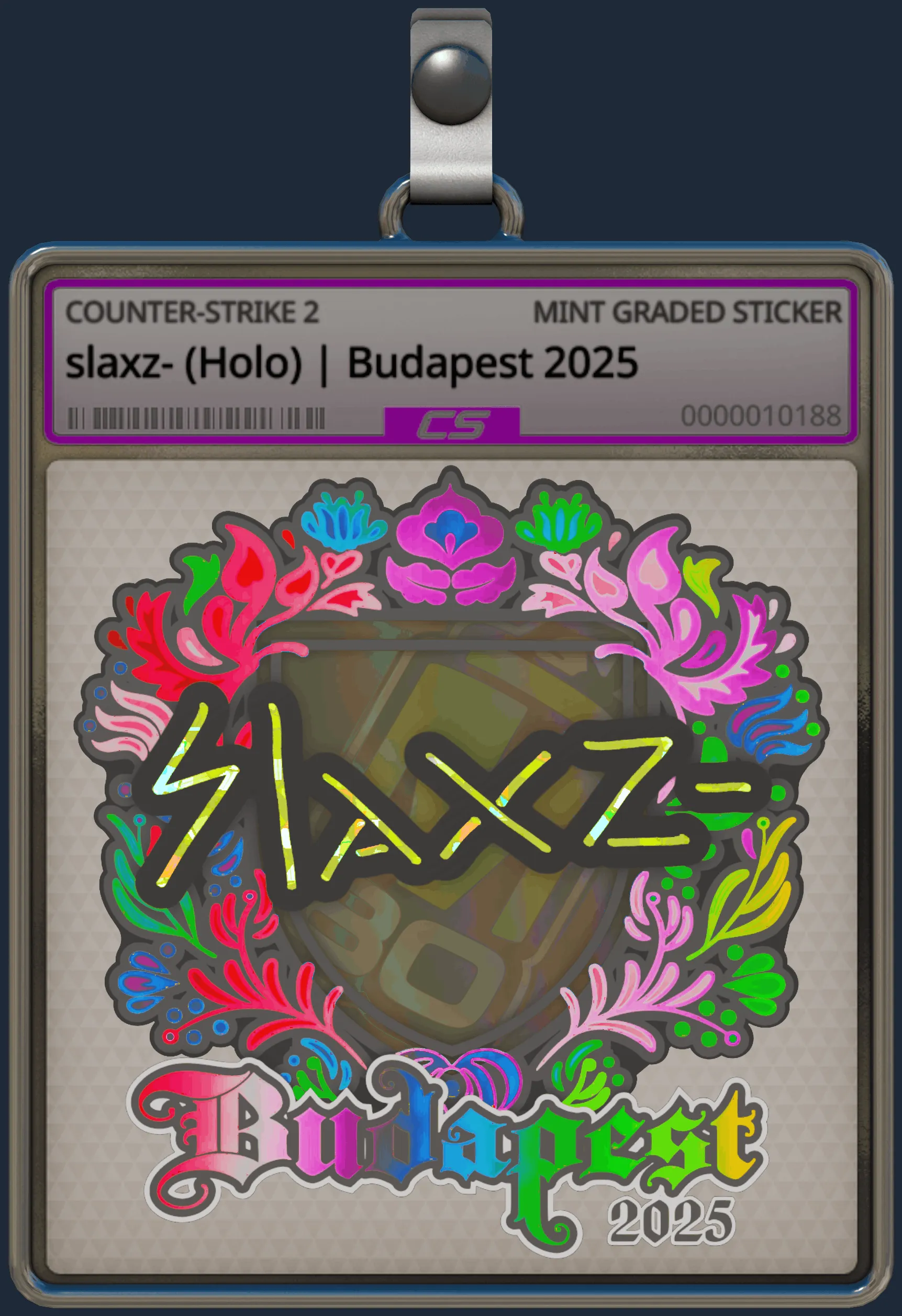 Sticker | slaxz- (Holo) | Budapest 2025