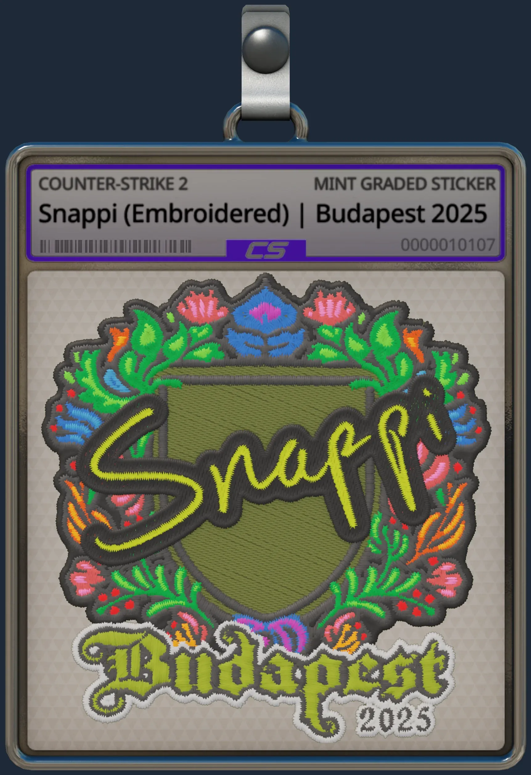 Sticker | Snappi (Embroidered) | Budapest 2025