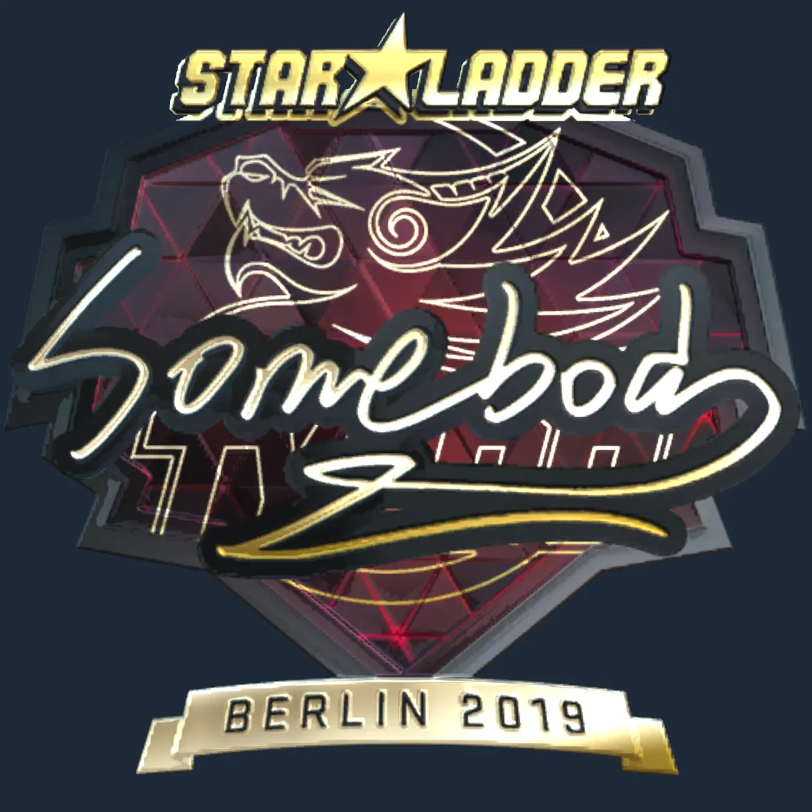 Sticker | somebody (Gold) | Berlin 2019