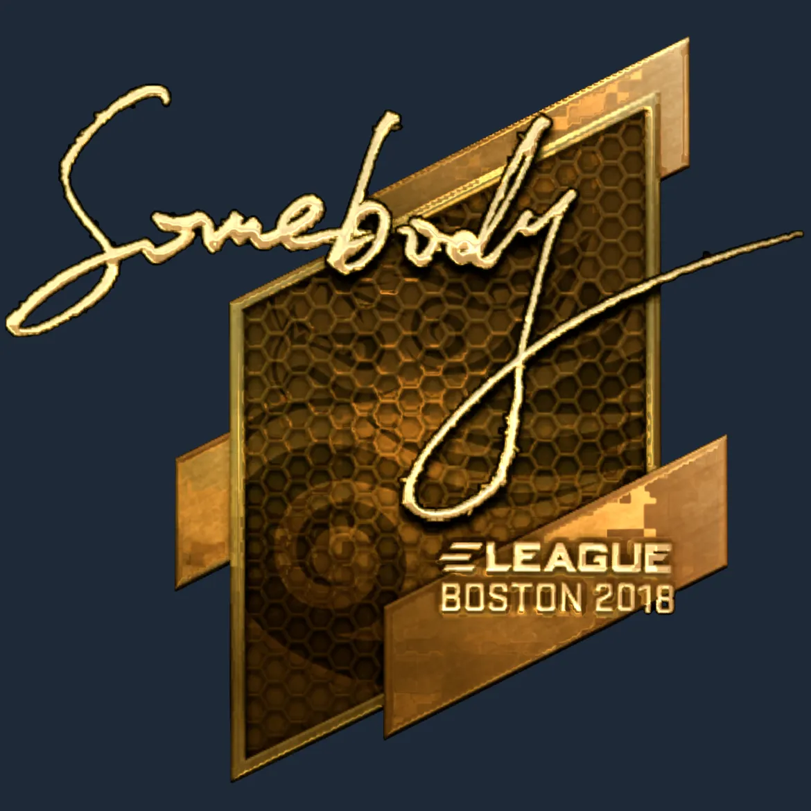 Sticker | somebody (Gold) | Boston 2018