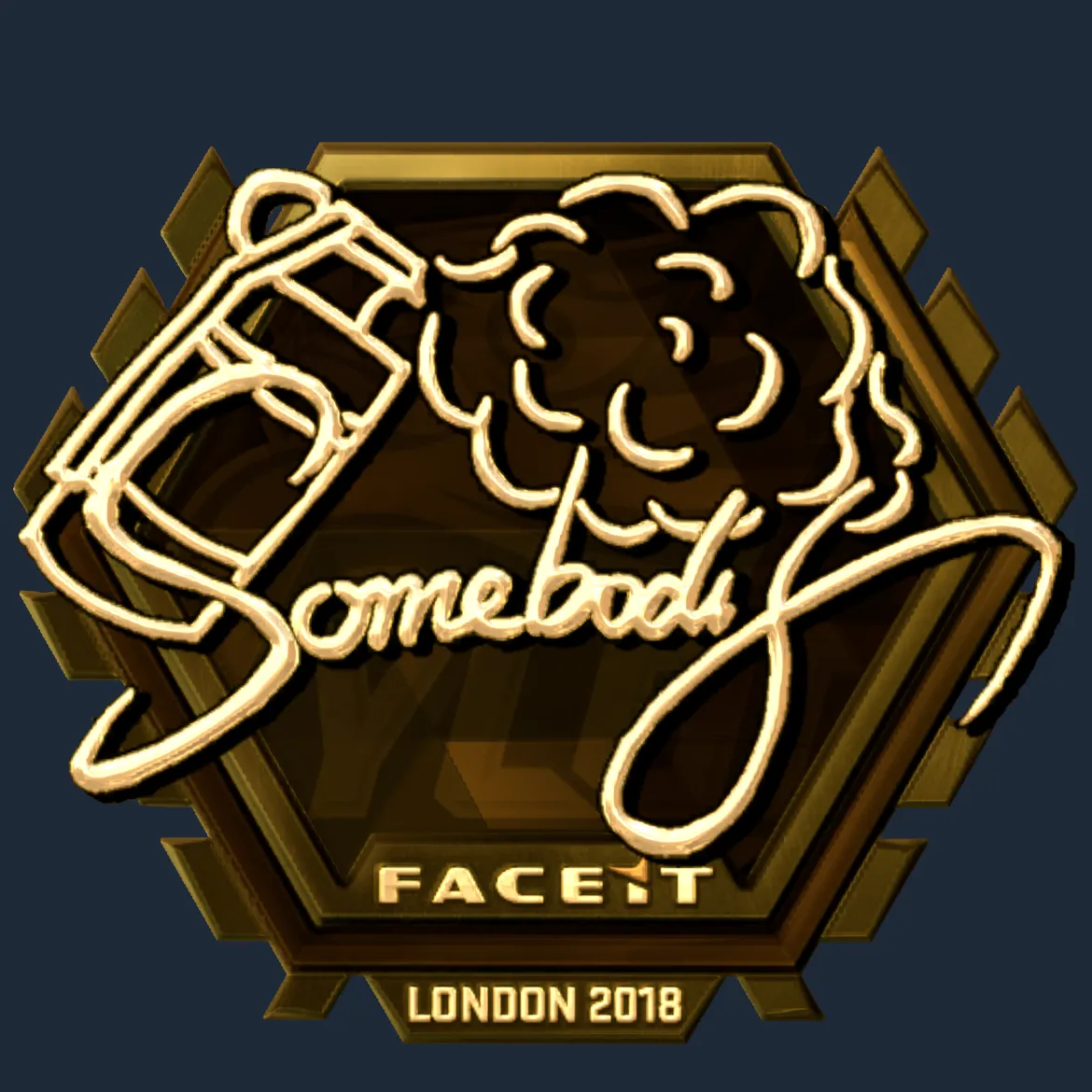 Sticker | somebody (Gold) | London 2018 Sticker | somebody (Gold) | London 2018