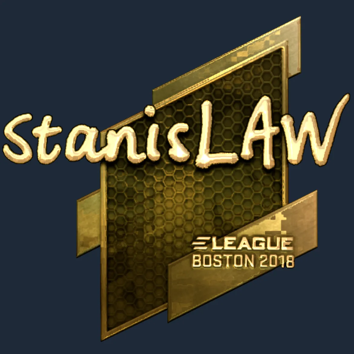 Sticker | stanislaw (Gold) | Boston 2018