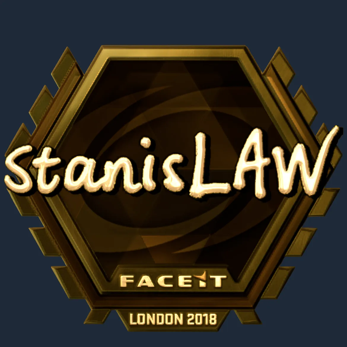 Sticker | stanislaw (Gold) | London 2018