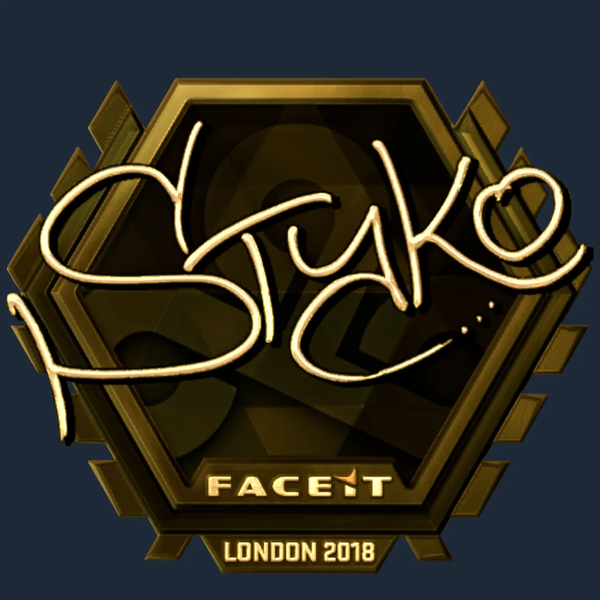 Sticker | STYKO (Gold) | London 2018