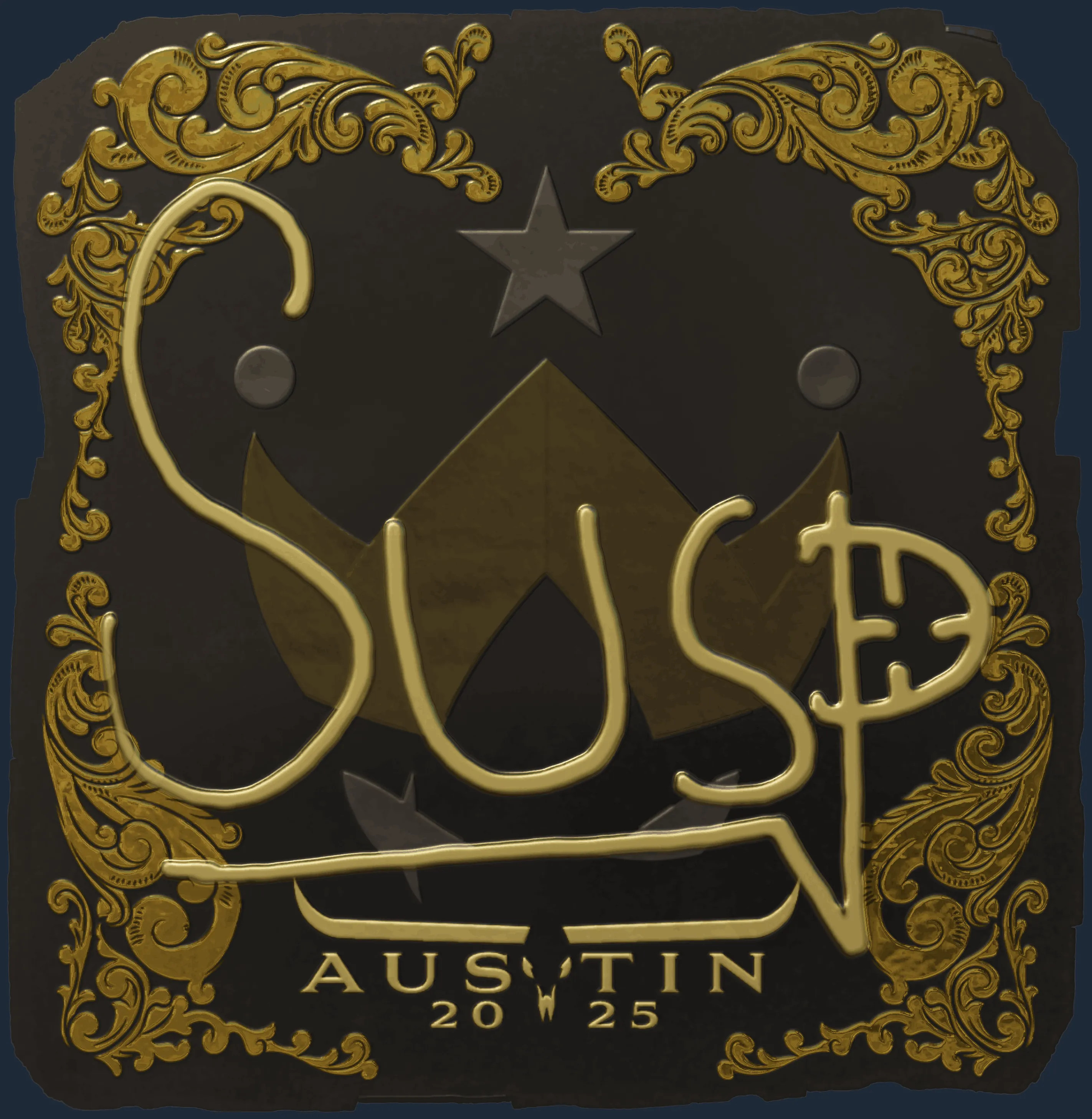 Sticker | susp (Gold) | Austin 2025