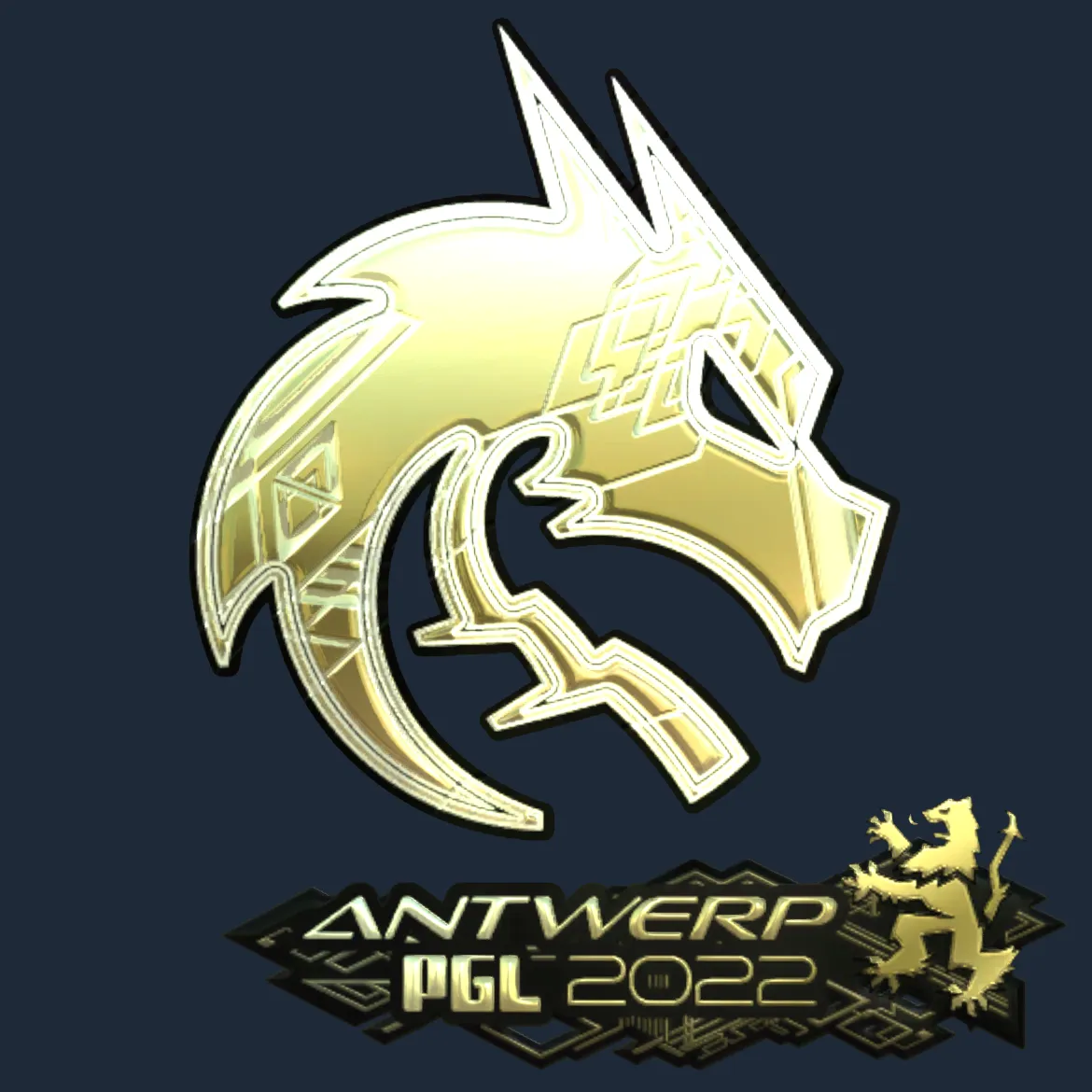 Sticker | Team Spirit (Gold) | Antwerp 2022