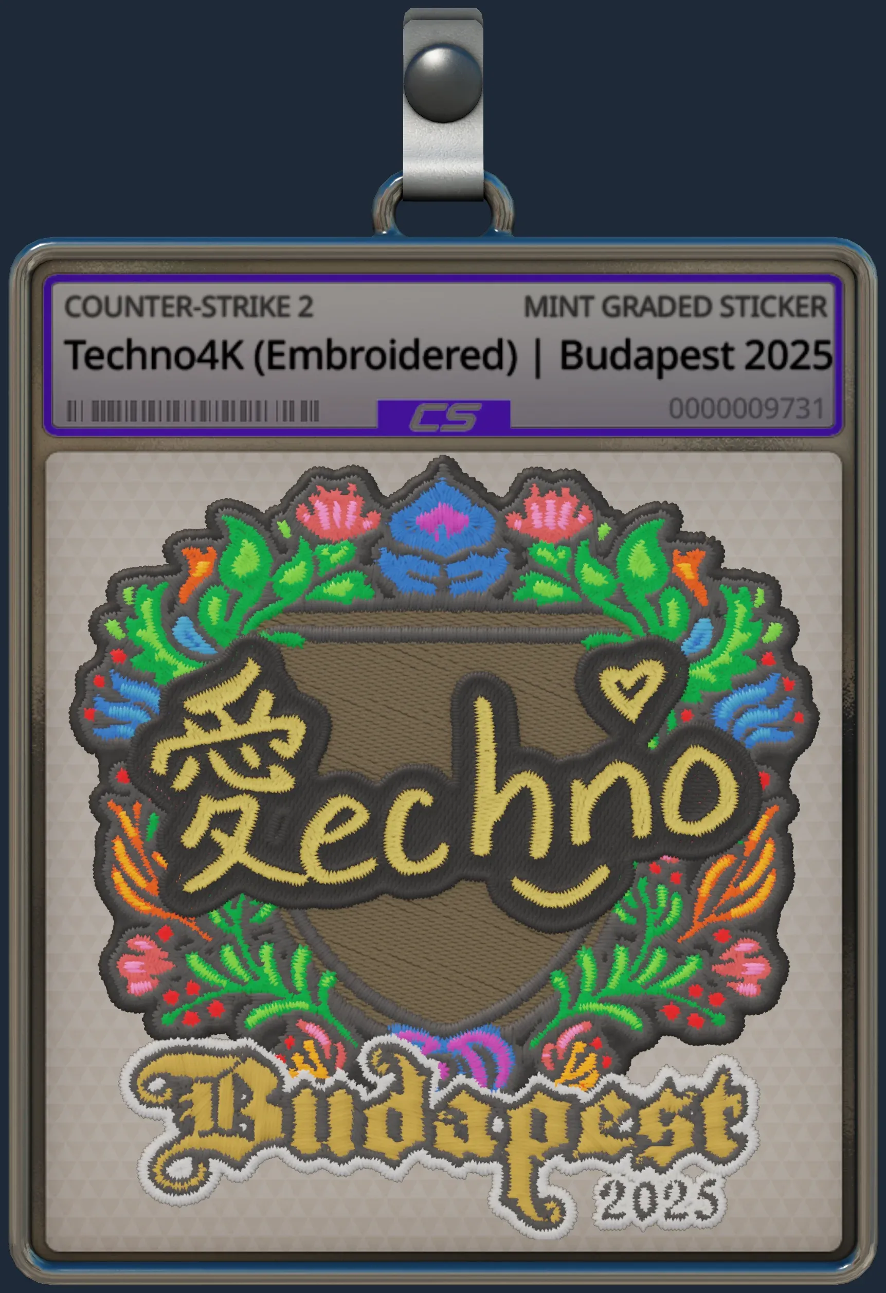 Sticker | Techno4K (Embroidered) | Budapest 2025