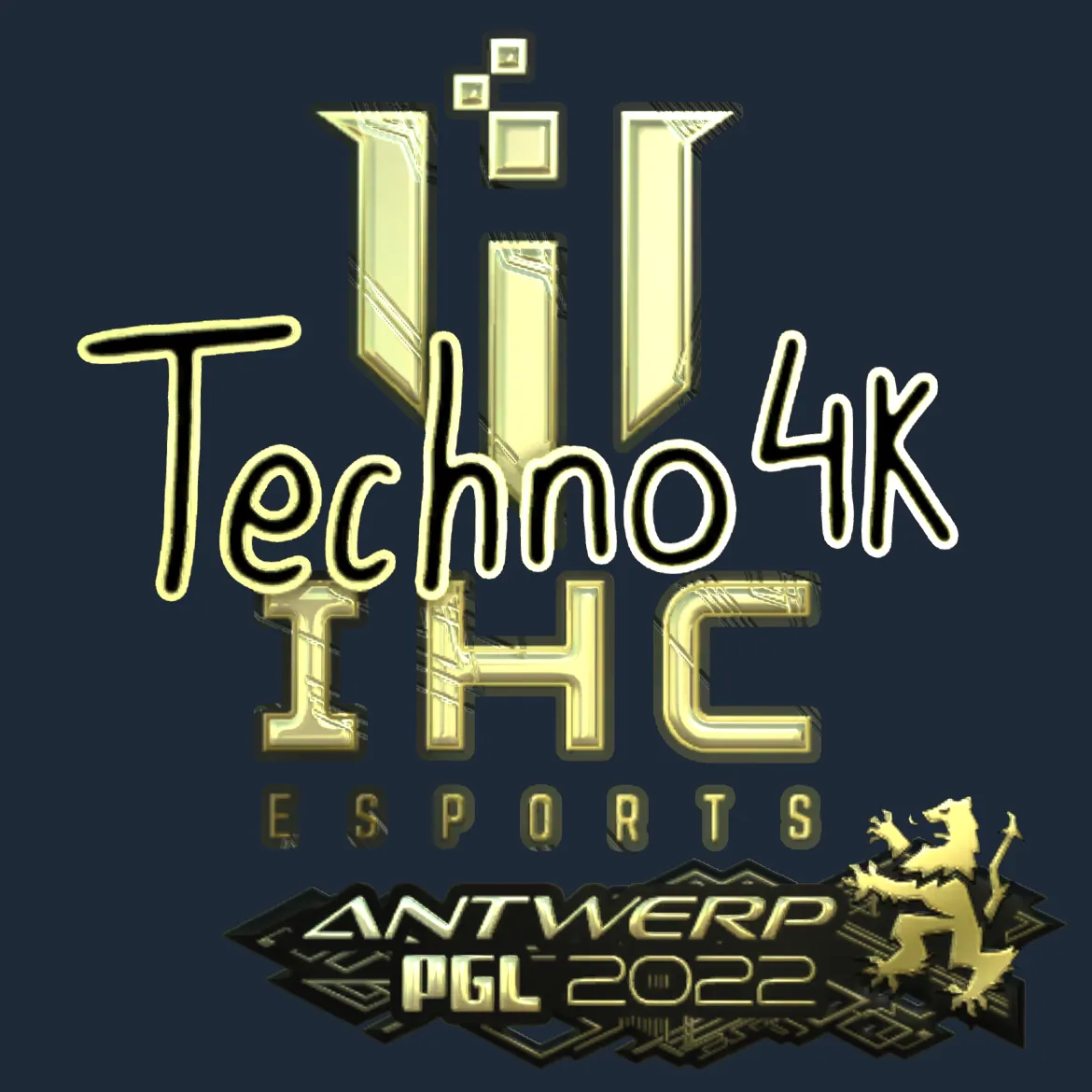 Sticker | Techno4K (Gold) | Antwerp 2022