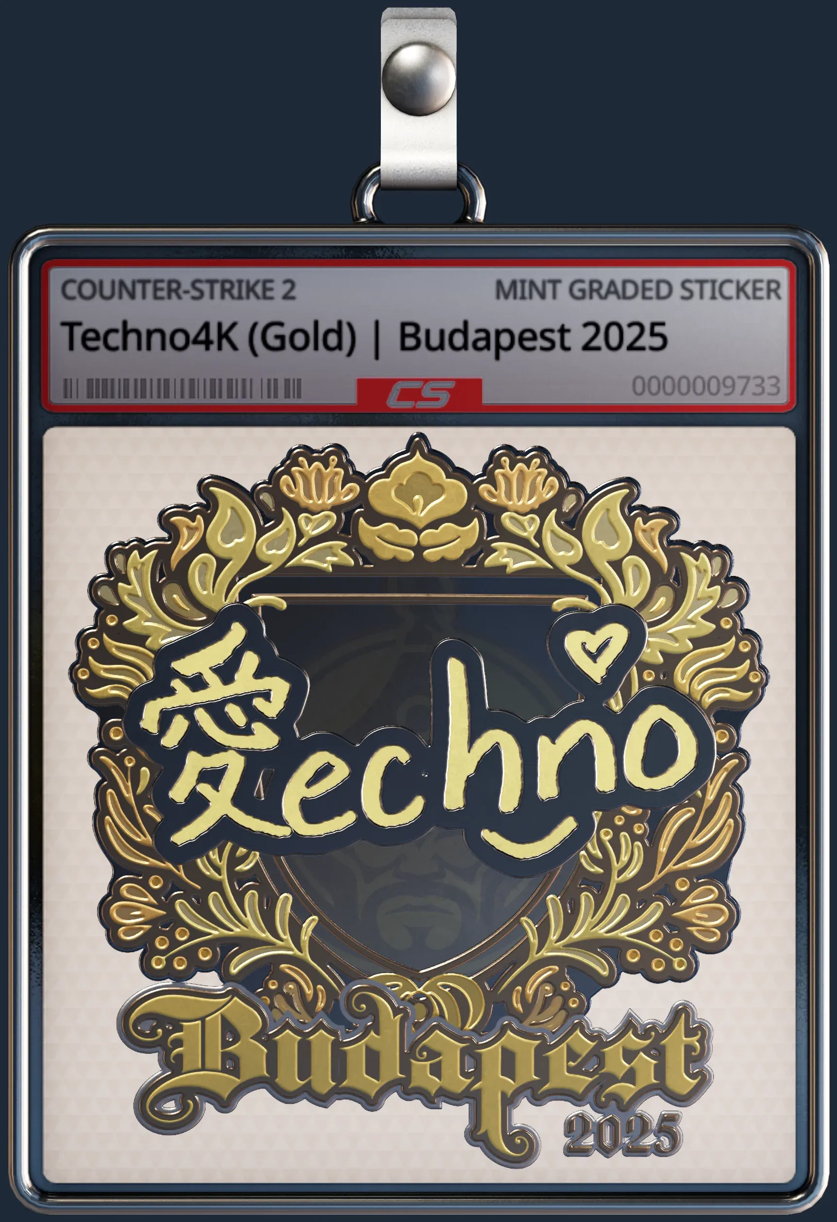 Sticker | Techno4K (Gold) | Budapest 2025