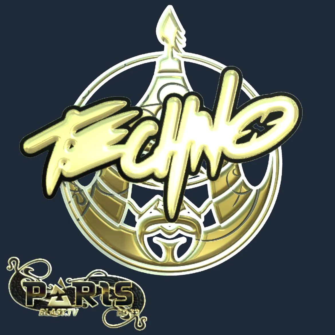 Sticker | Techno4K (Gold) | Paris 2023