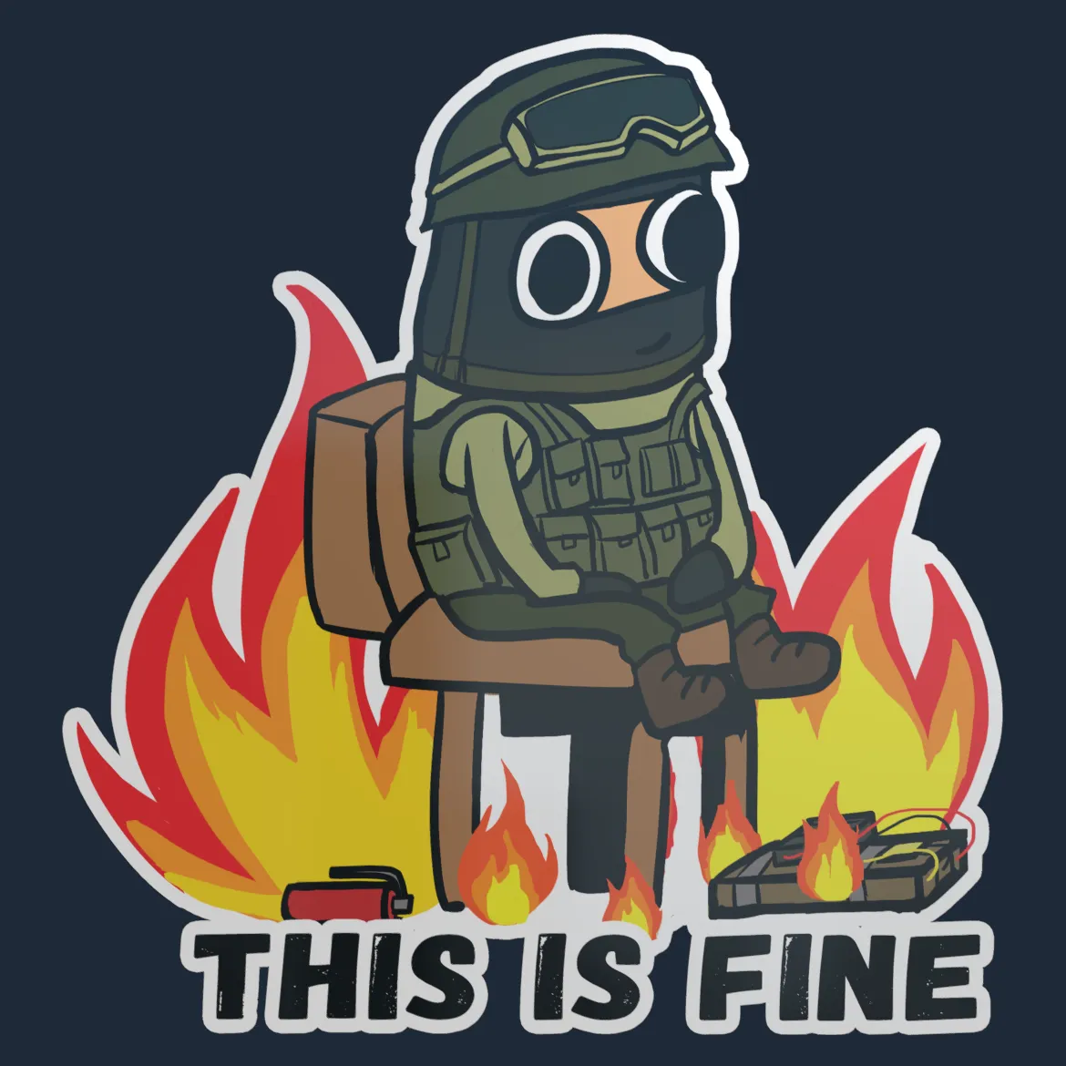 Sticker | This Is Fine (CT)