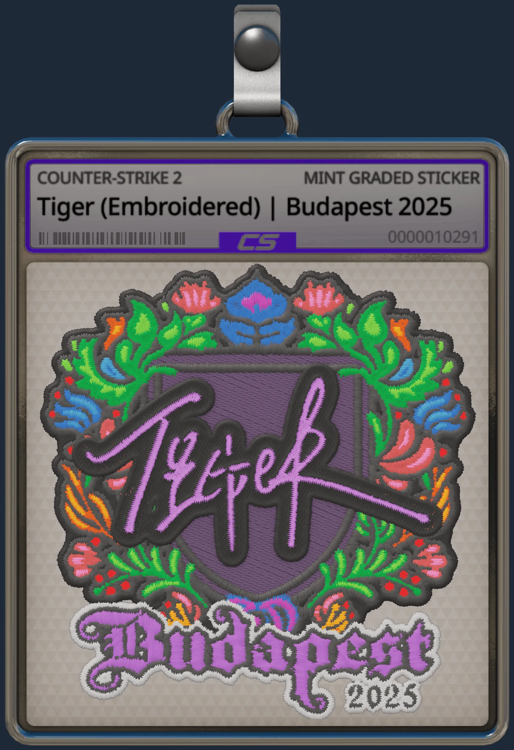 Sticker | Tiger (Embroidered) | Budapest 2025