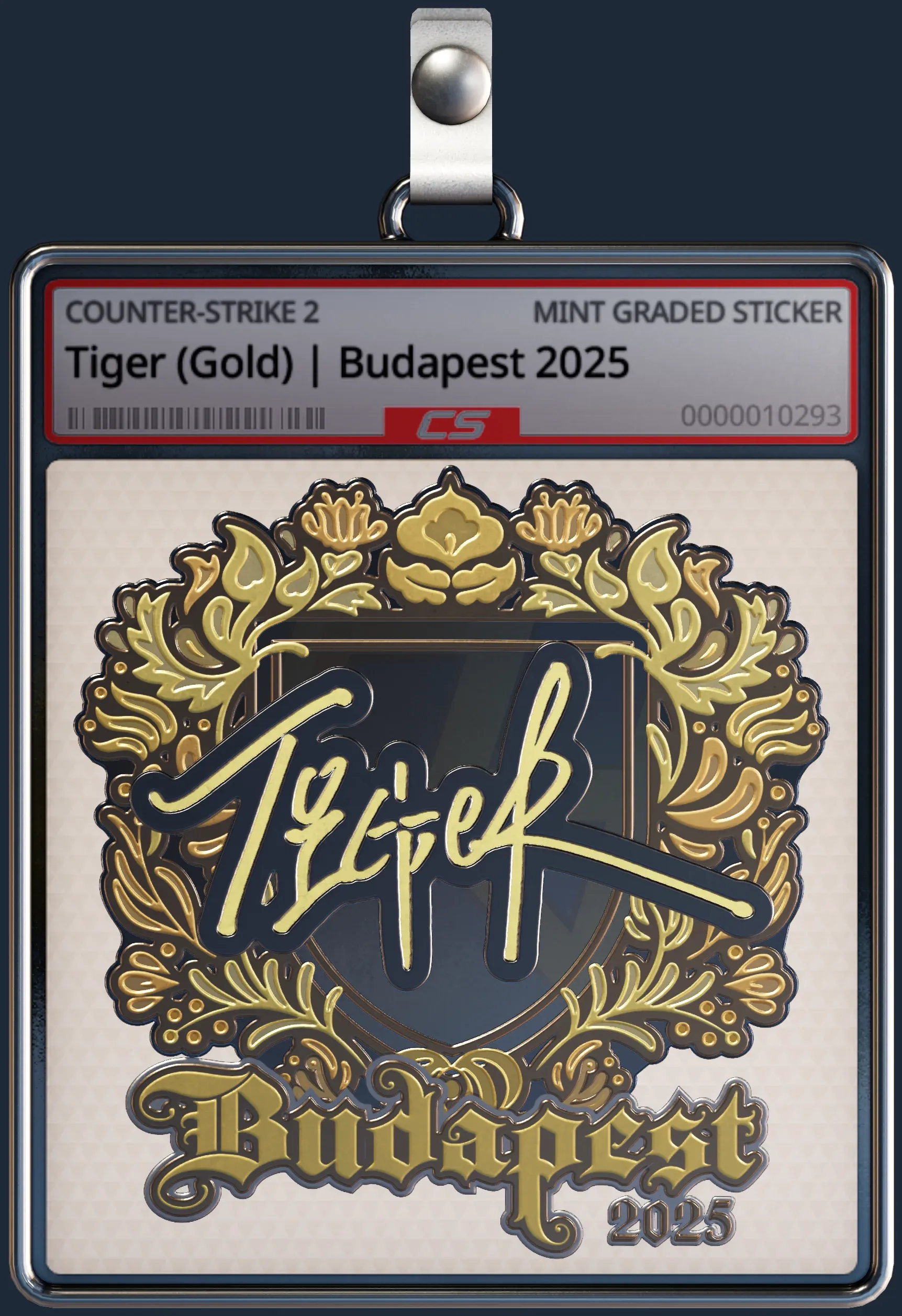 Sticker | Tiger (Gold) | Budapest 2025