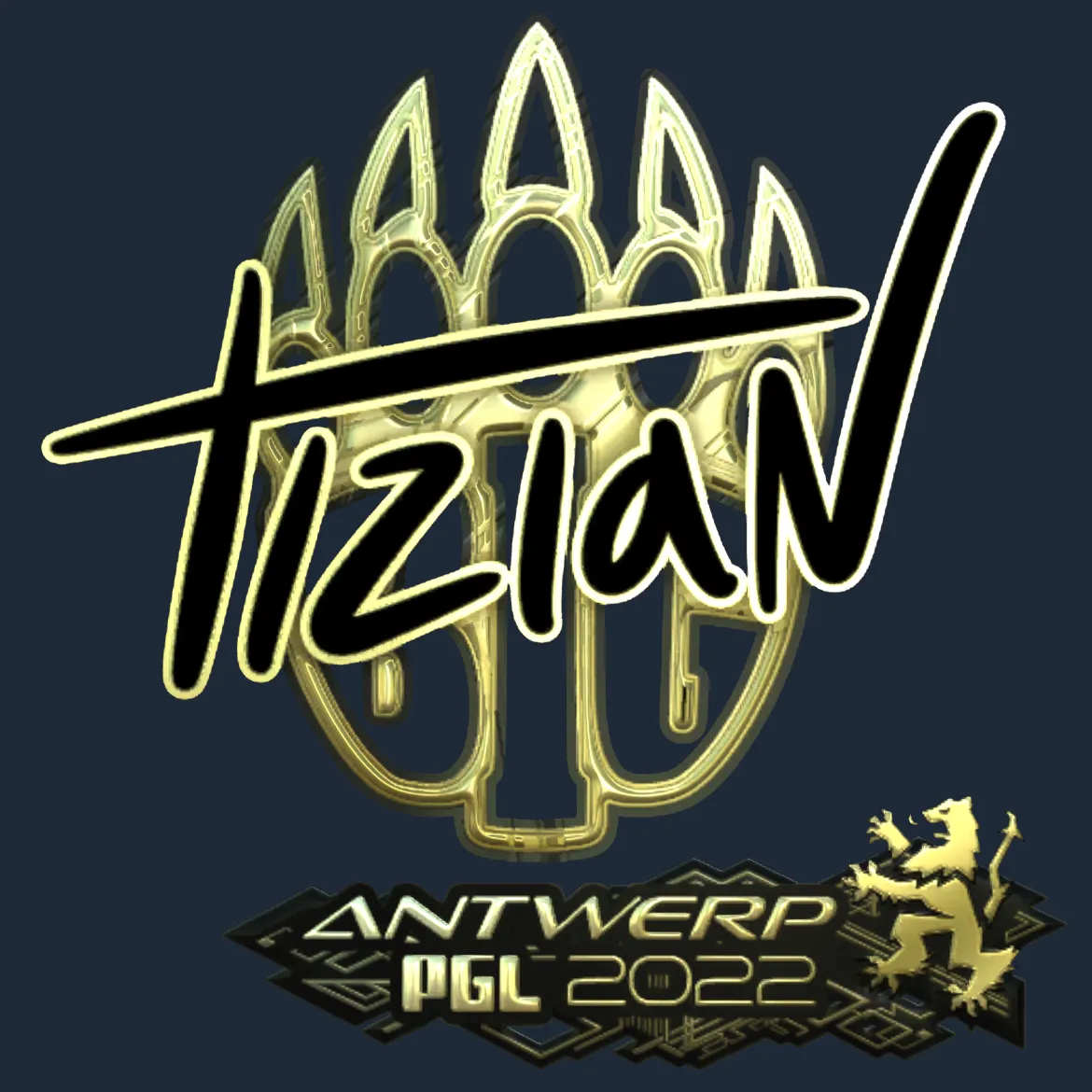 Sticker | tiziaN (Gold) | Antwerp 2022