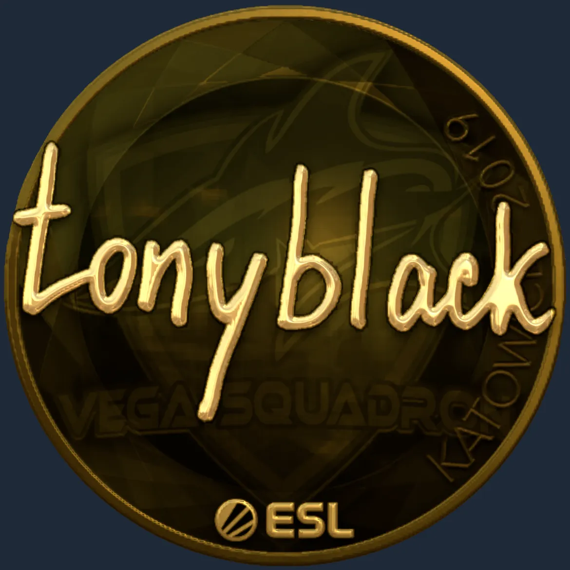 Sticker | tonyblack (Gold) | Katowice 2019