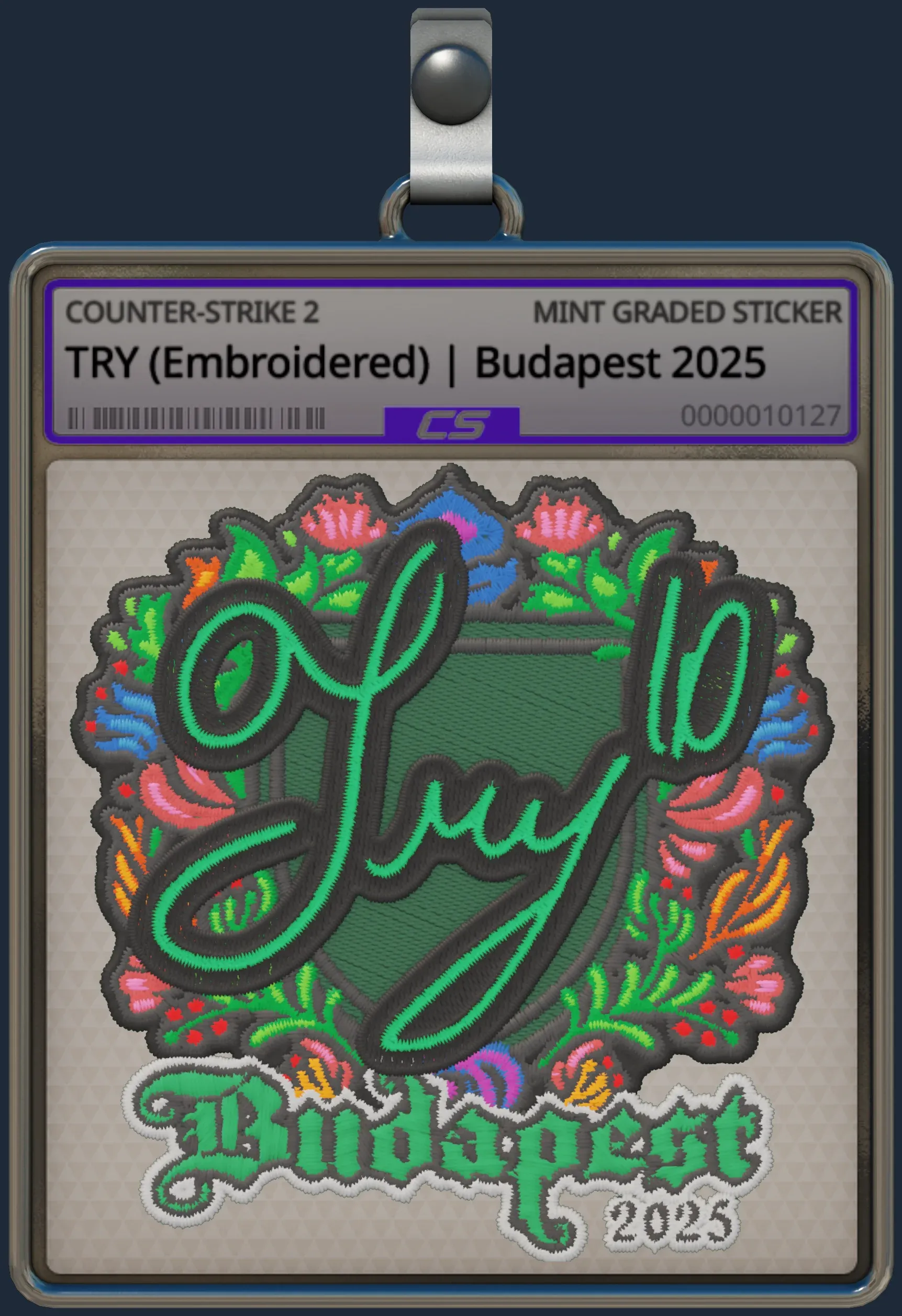 Sticker | TRY (Embroidered) | Budapest 2025