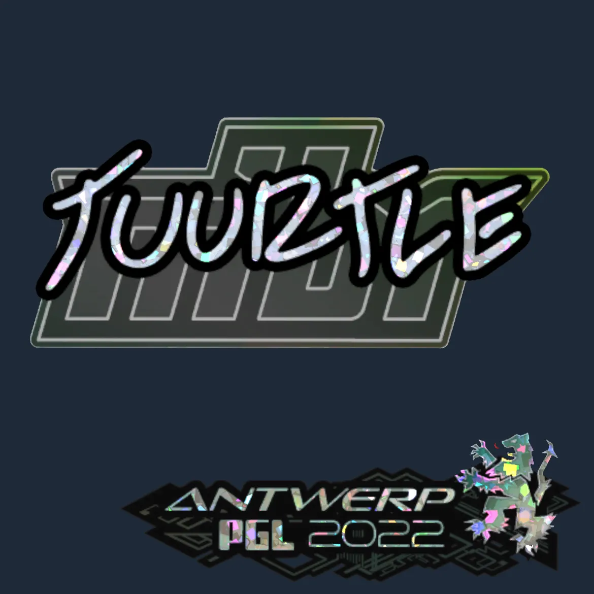 Sticker | Tuurtle (Glitter) | Antwerp 2022