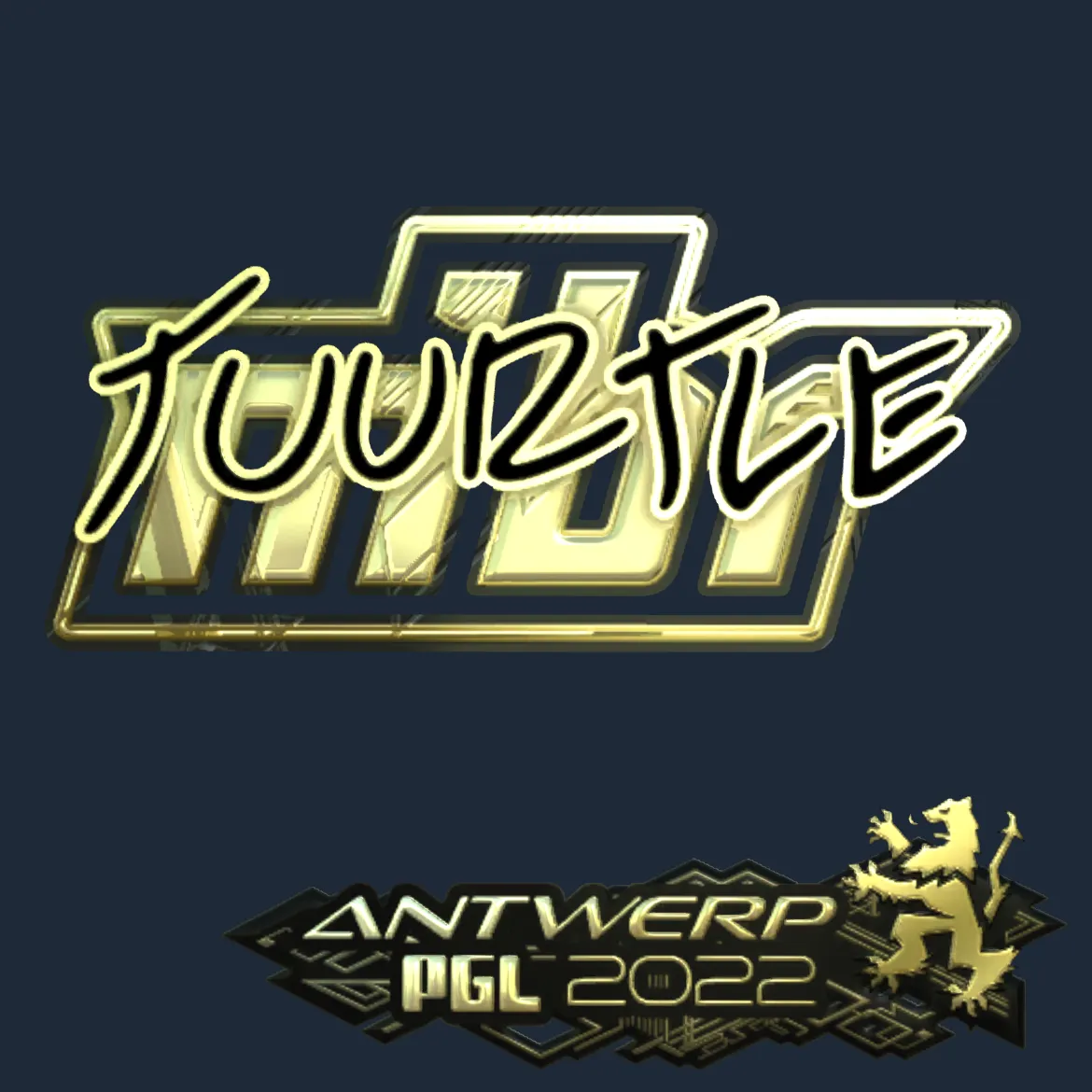Sticker | Tuurtle (Gold) | Antwerp 2022