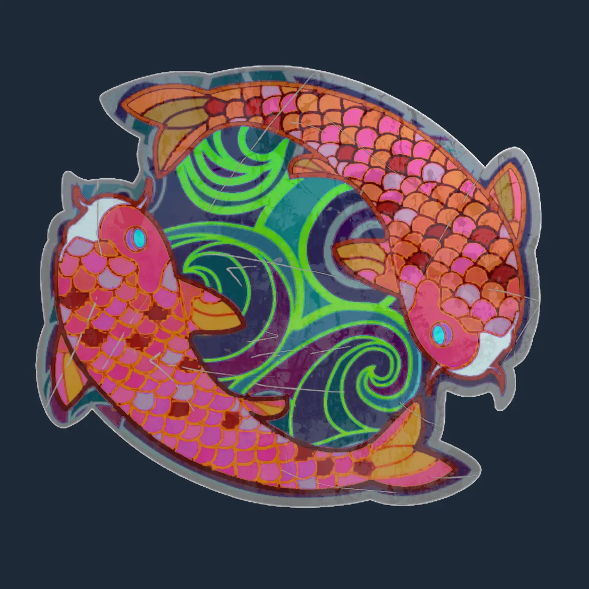 Sticker | Twin Koi (Holo)