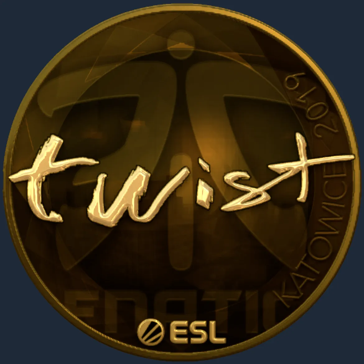 Sticker | twist (Gold) | Katowice 2019