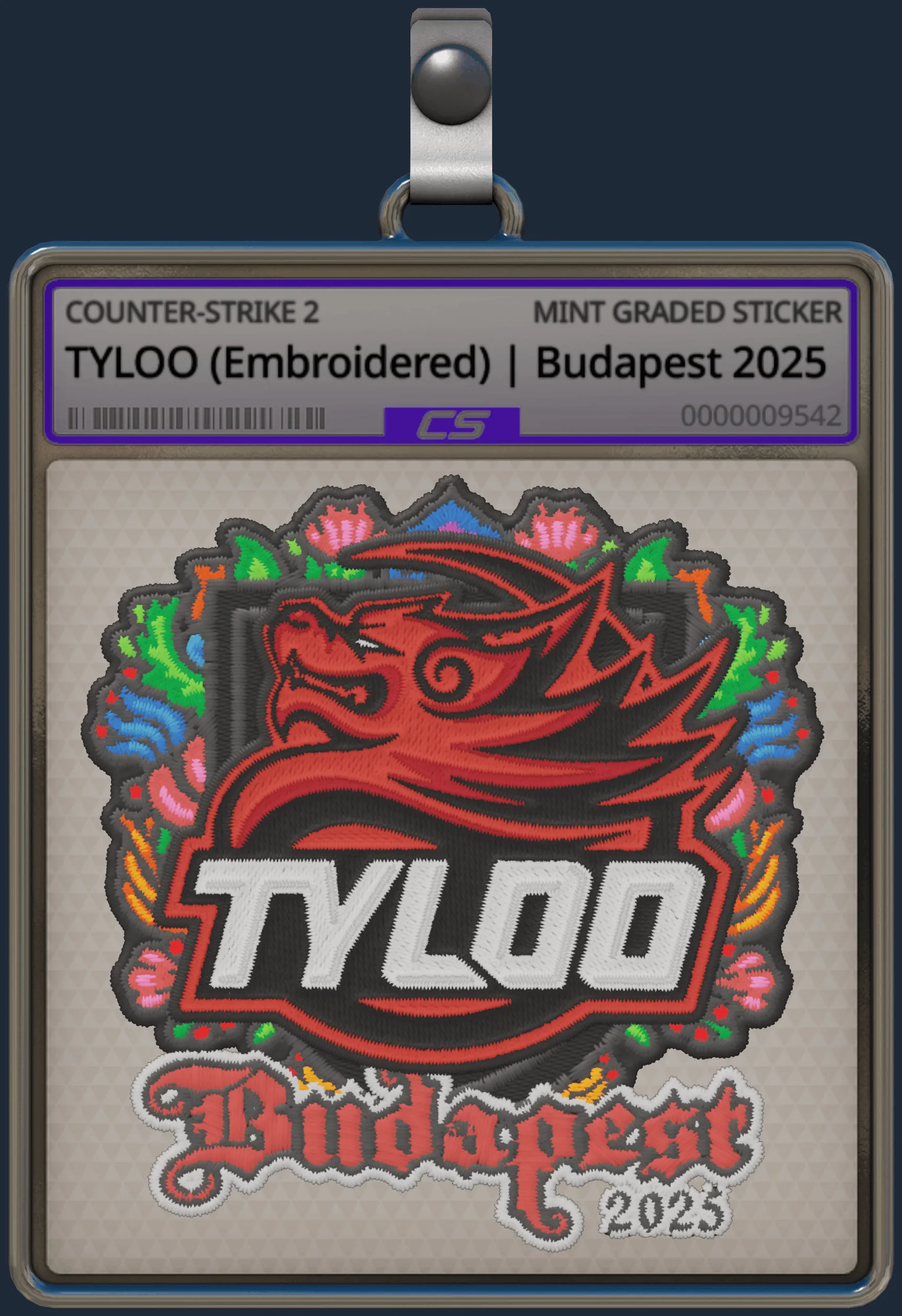 Sticker | TYLOO (Embroidered) | Budapest 2025 Sticker | TYLOO (Embroidered) | Budapest 2025