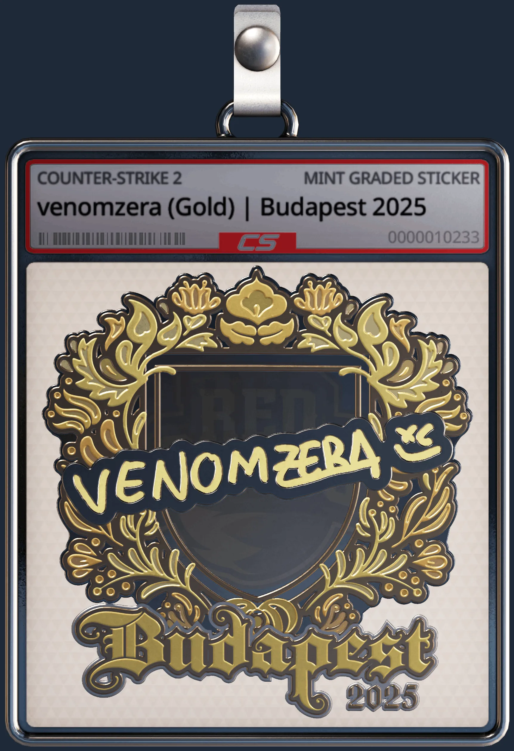 Sticker | venomzera (Gold) | Budapest 2025