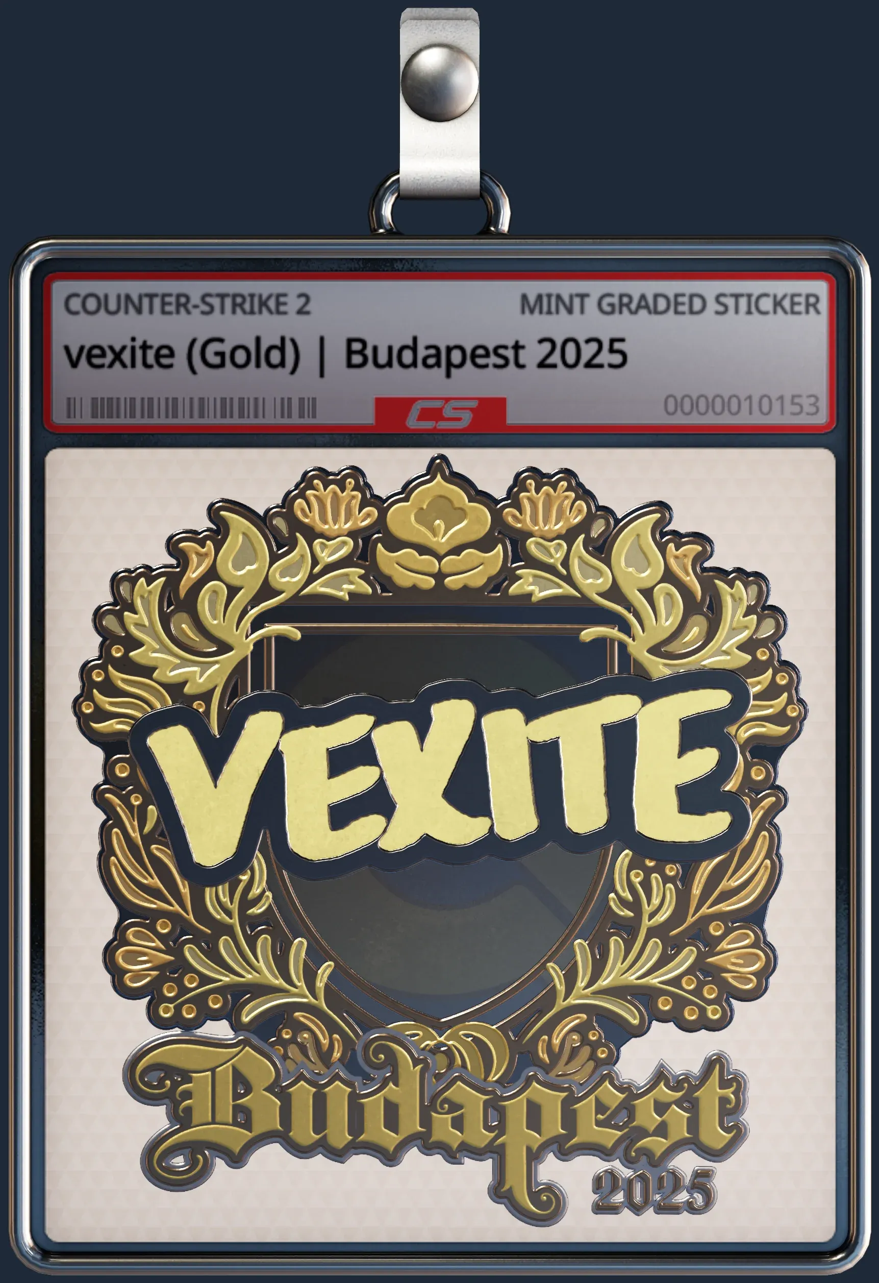 Sticker | vexite (Gold) | Budapest 2025