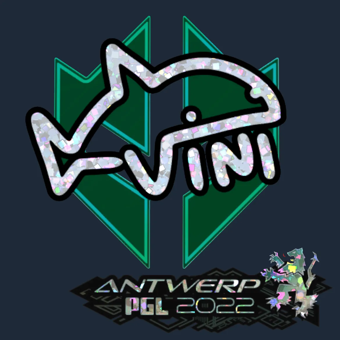Sticker | VINI (Glitter) | Antwerp 2022