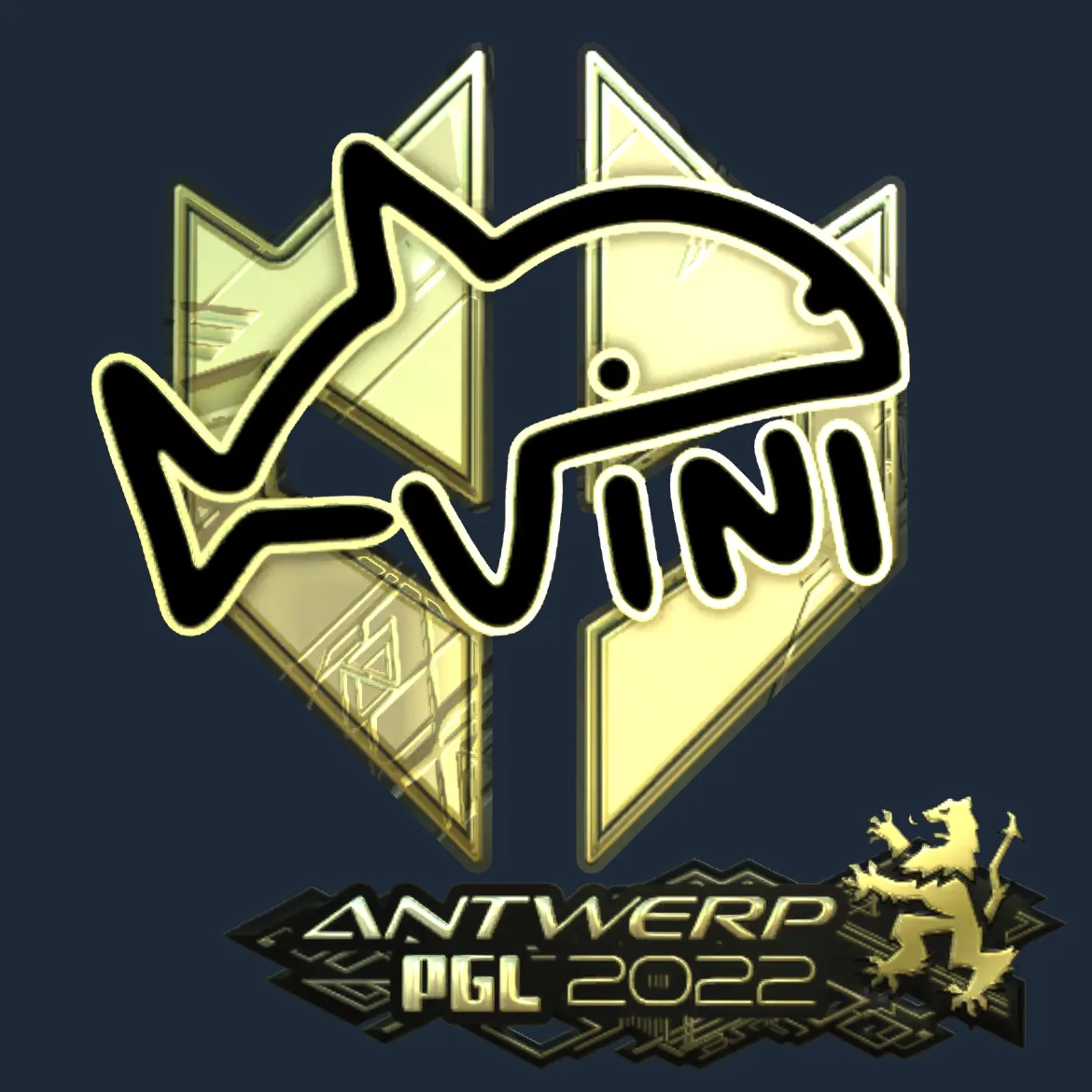 Sticker | VINI (Gold) | Antwerp 2022