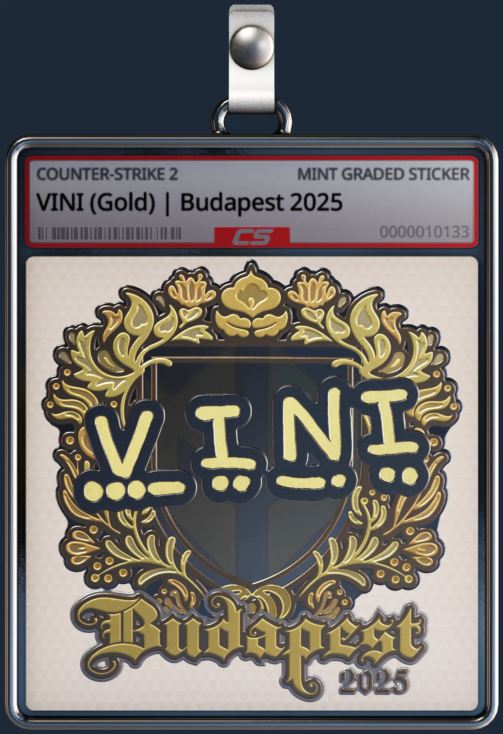 Sticker | VINI (Gold) | Budapest 2025