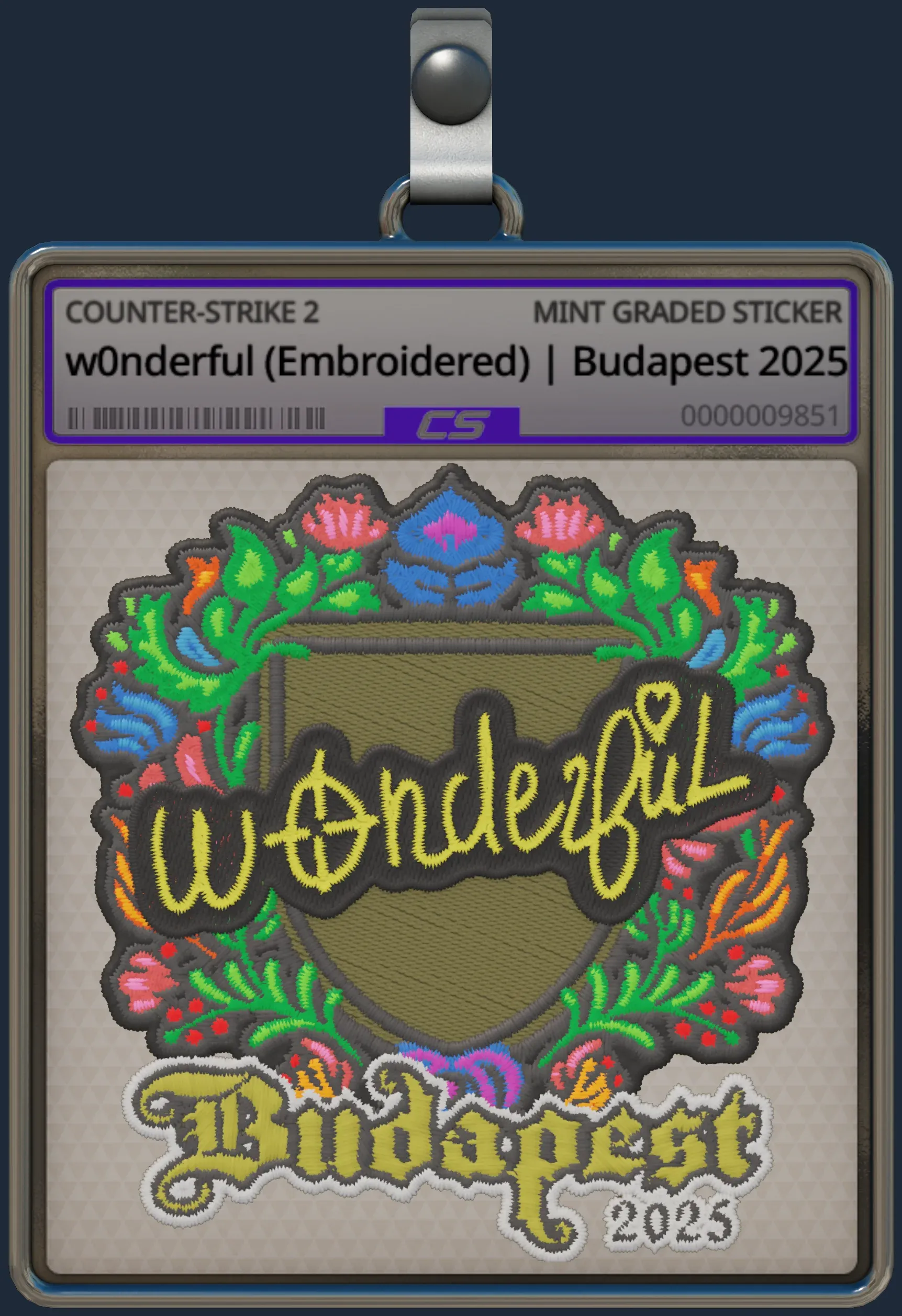 Sticker | w0nderful (Embroidered) | Budapest 2025