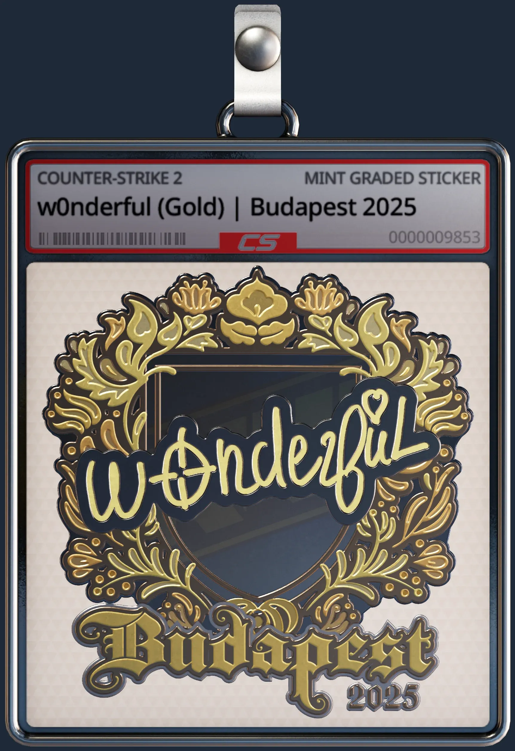 Sticker | w0nderful (Gold) | Budapest 2025
