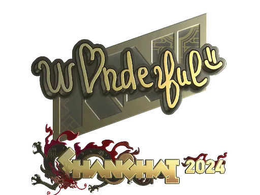 Sticker | w0nderful (Gold) | Shanghai 2024