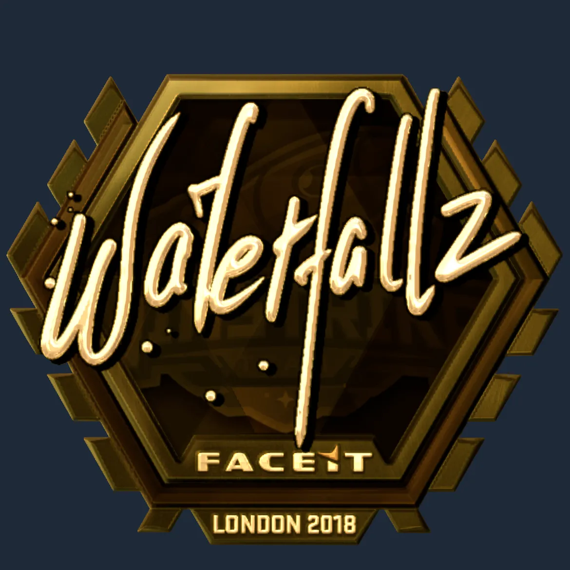 Sticker | waterfaLLZ (Gold) | London 2018