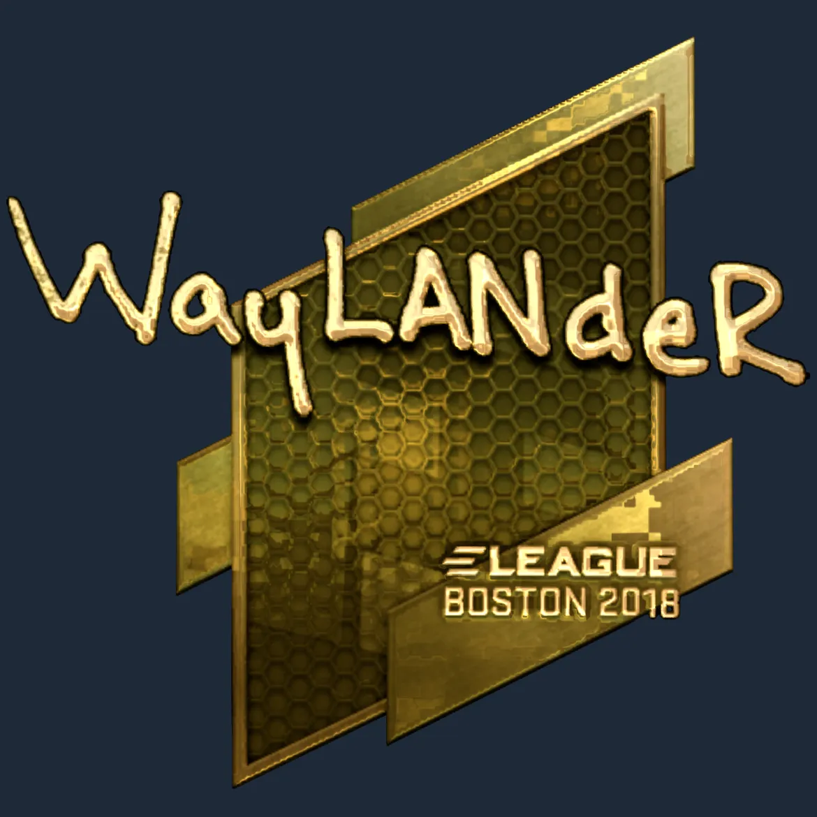 Sticker | wayLander (Gold) | Boston 2018
