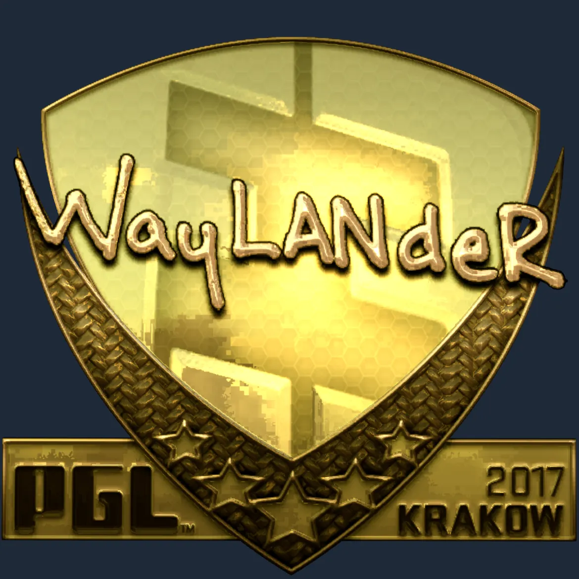 Sticker | wayLander (Gold) | Krakow 2017