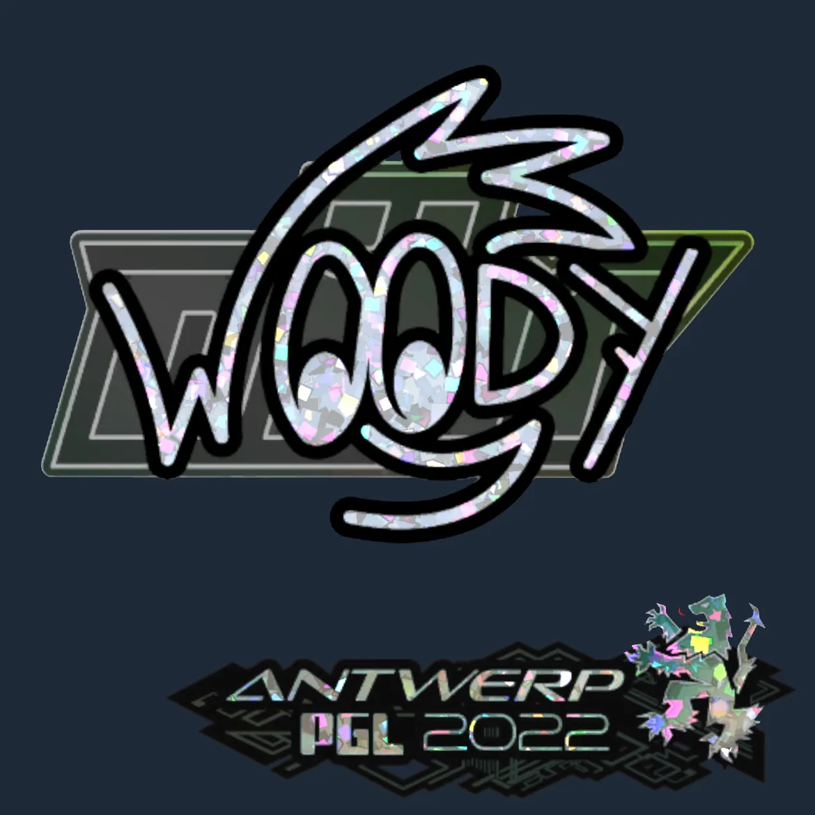 Sticker | WOOD7 (Glitter) | Antwerp 2022