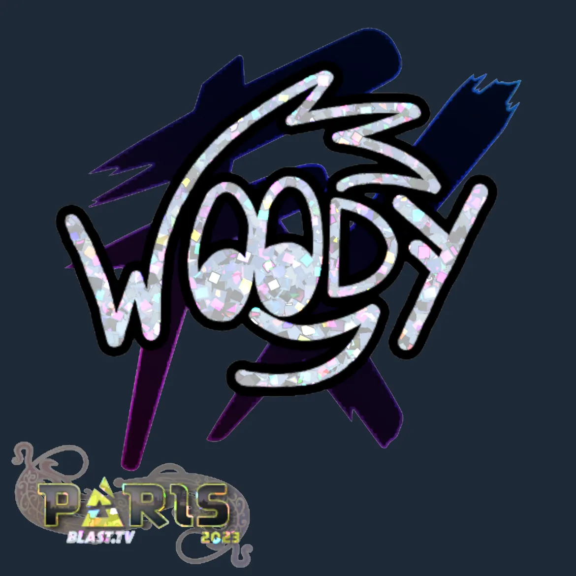 Sticker | WOOD7 (Glitter) | Paris 2023