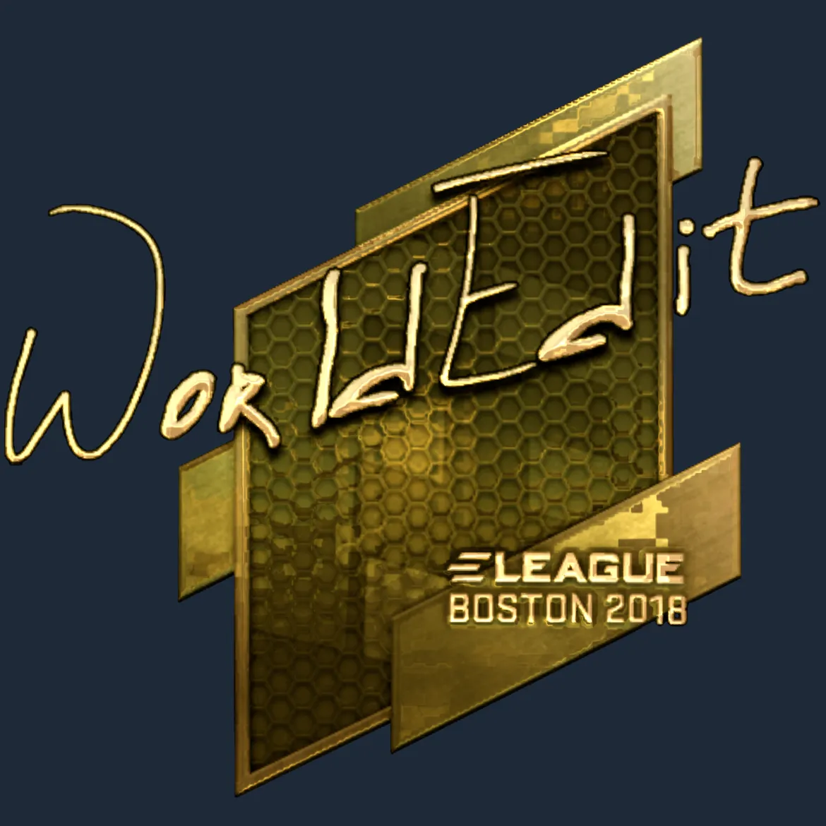 Sticker | WorldEdit (Gold) | Boston 2018