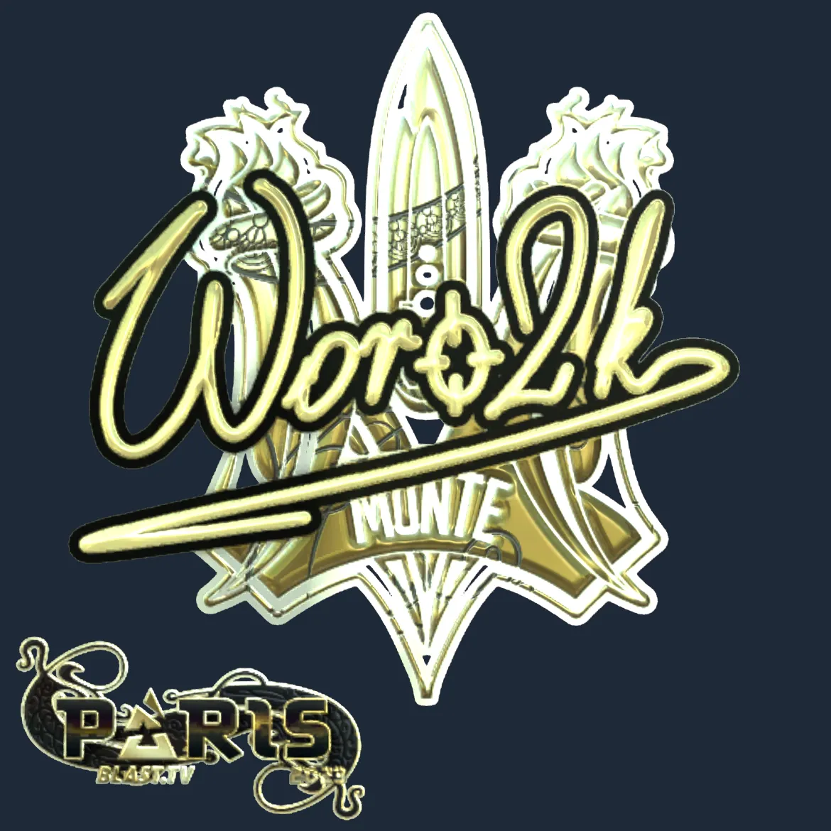 Sticker | Woro2k (Gold) | Paris 2023