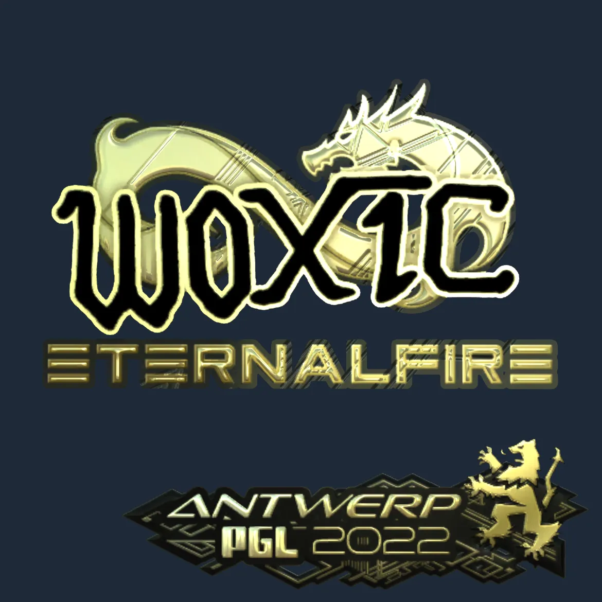 Sticker | woxic (Gold) | Antwerp 2022