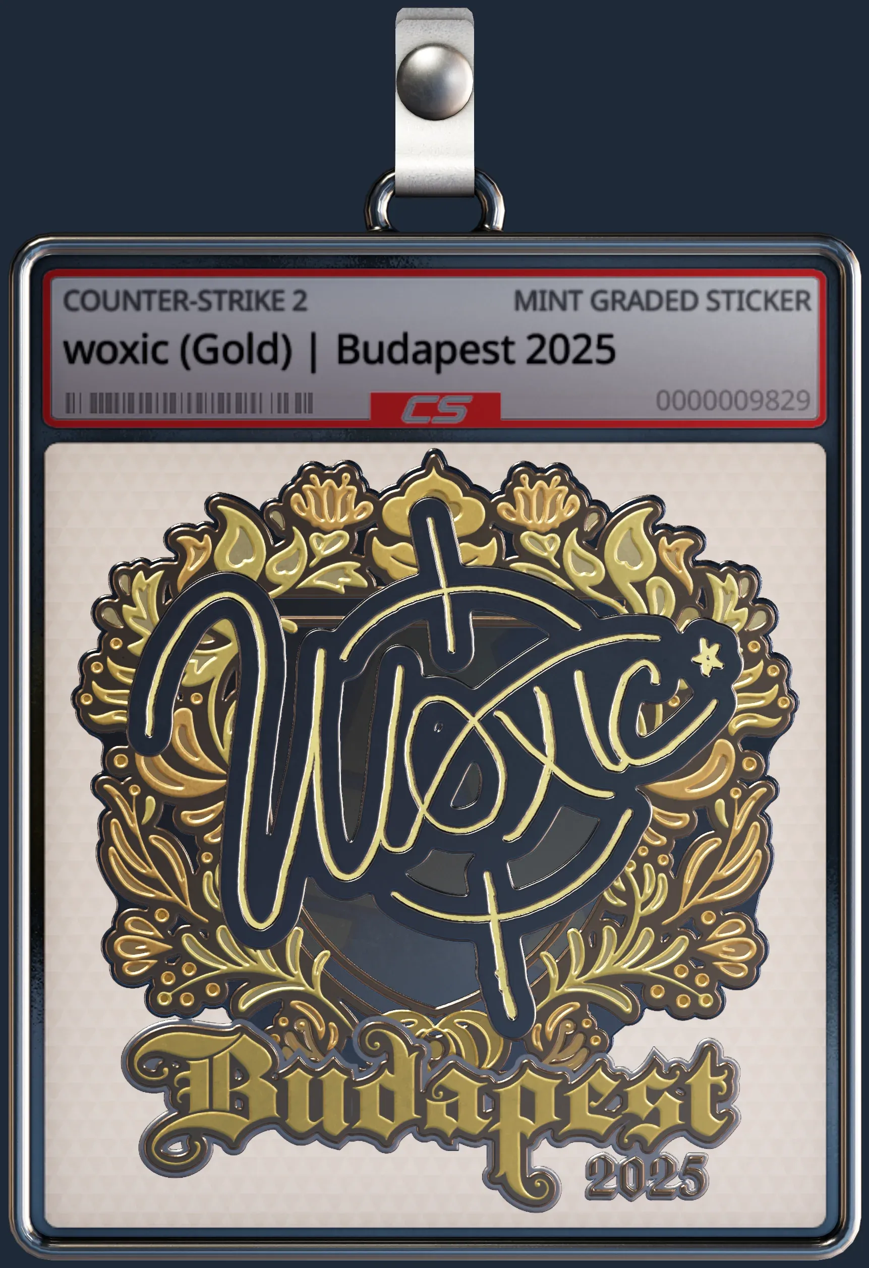 Sticker | woxic (Gold) | Budapest 2025