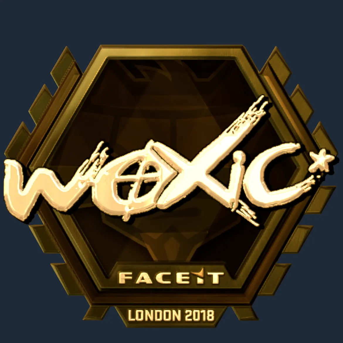 Sticker | woxic (Gold) | London 2018