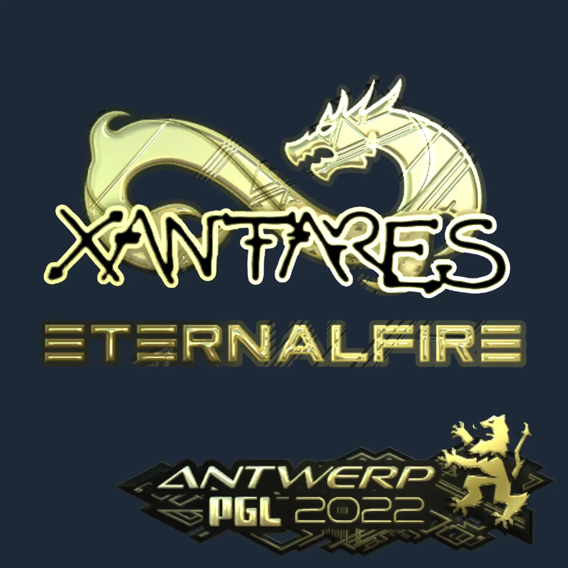 Sticker | XANTARES (Gold) | Antwerp 2022