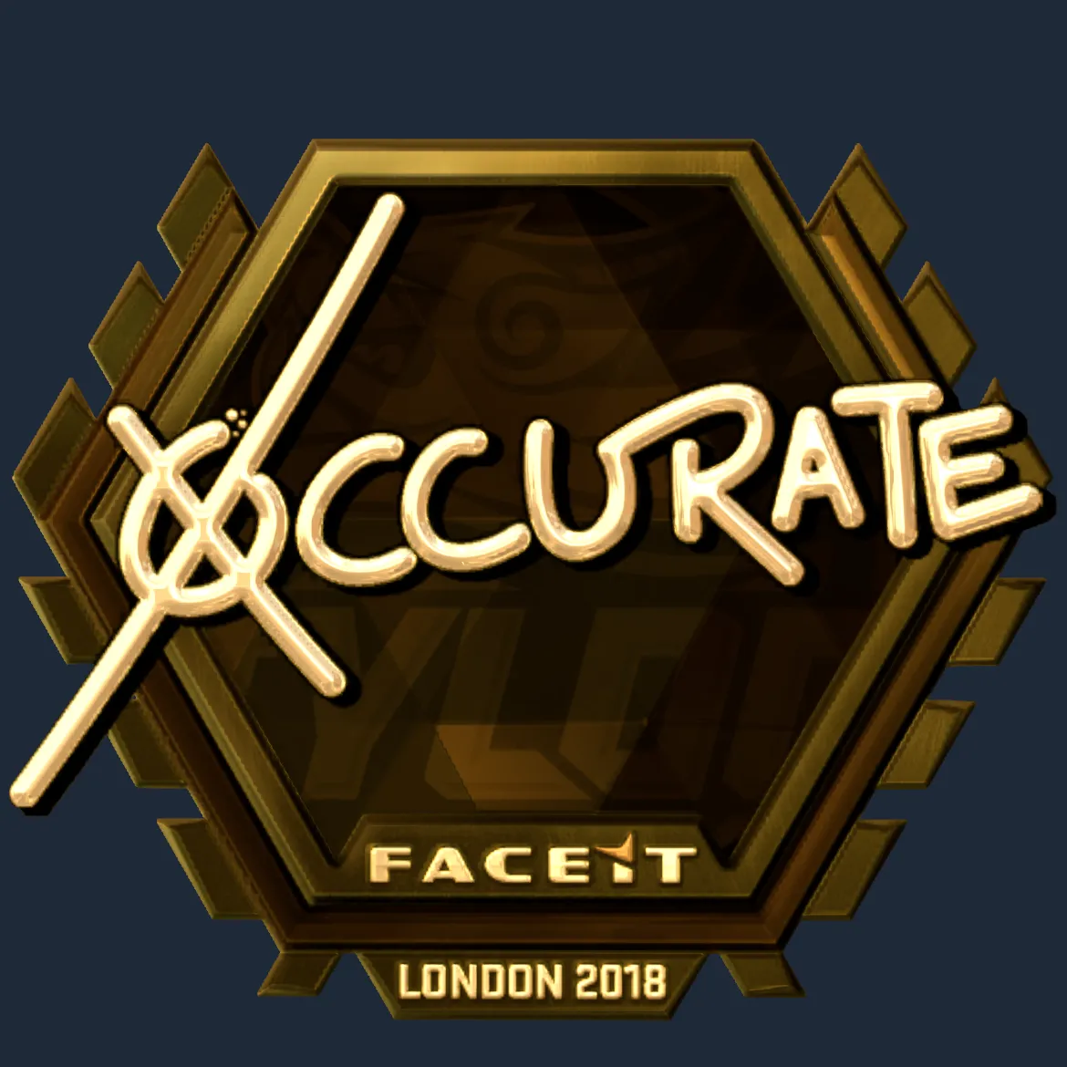 Sticker | xccurate (Gold) | London 2018