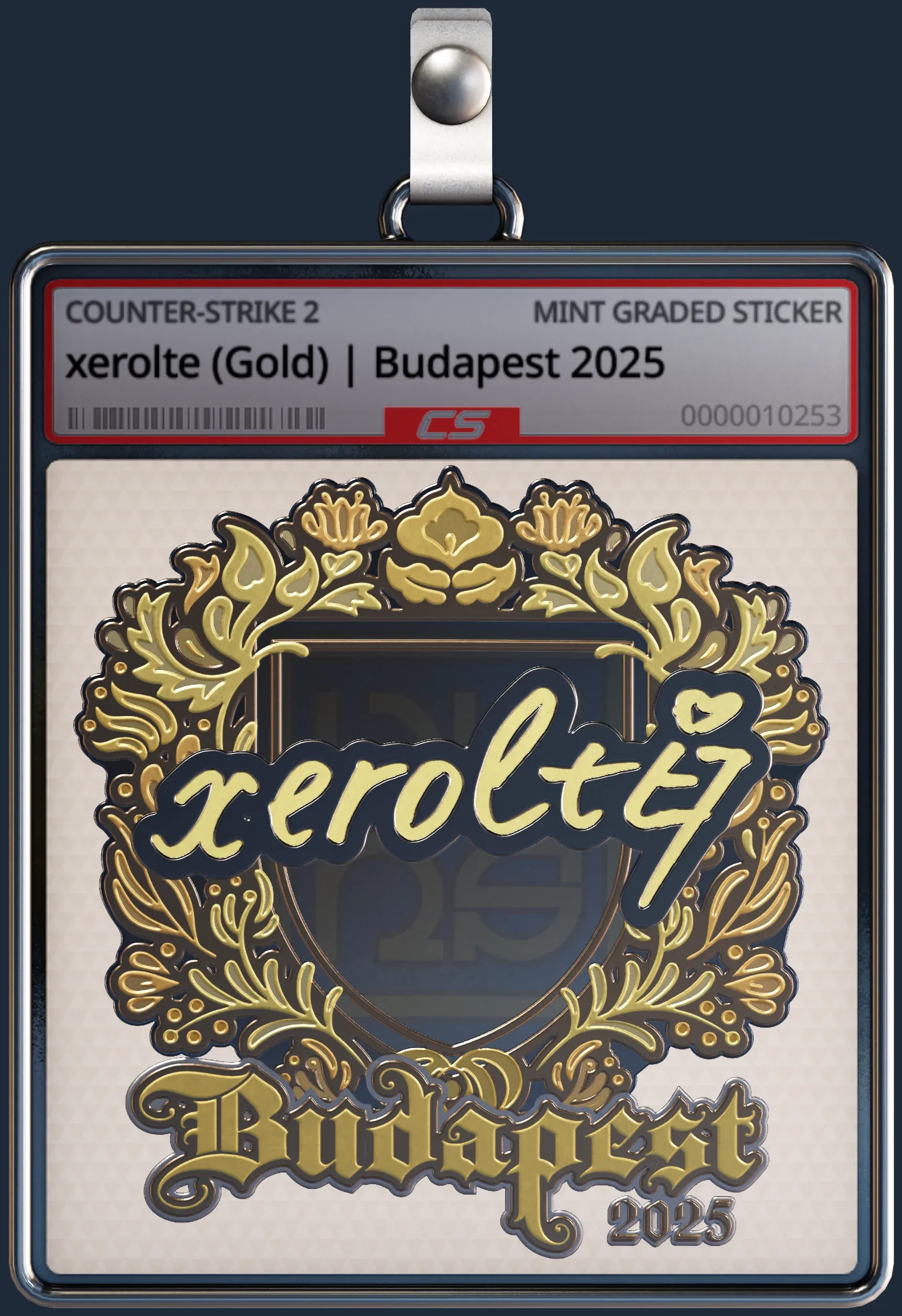 Sticker | xerolte (Gold) | Budapest 2025